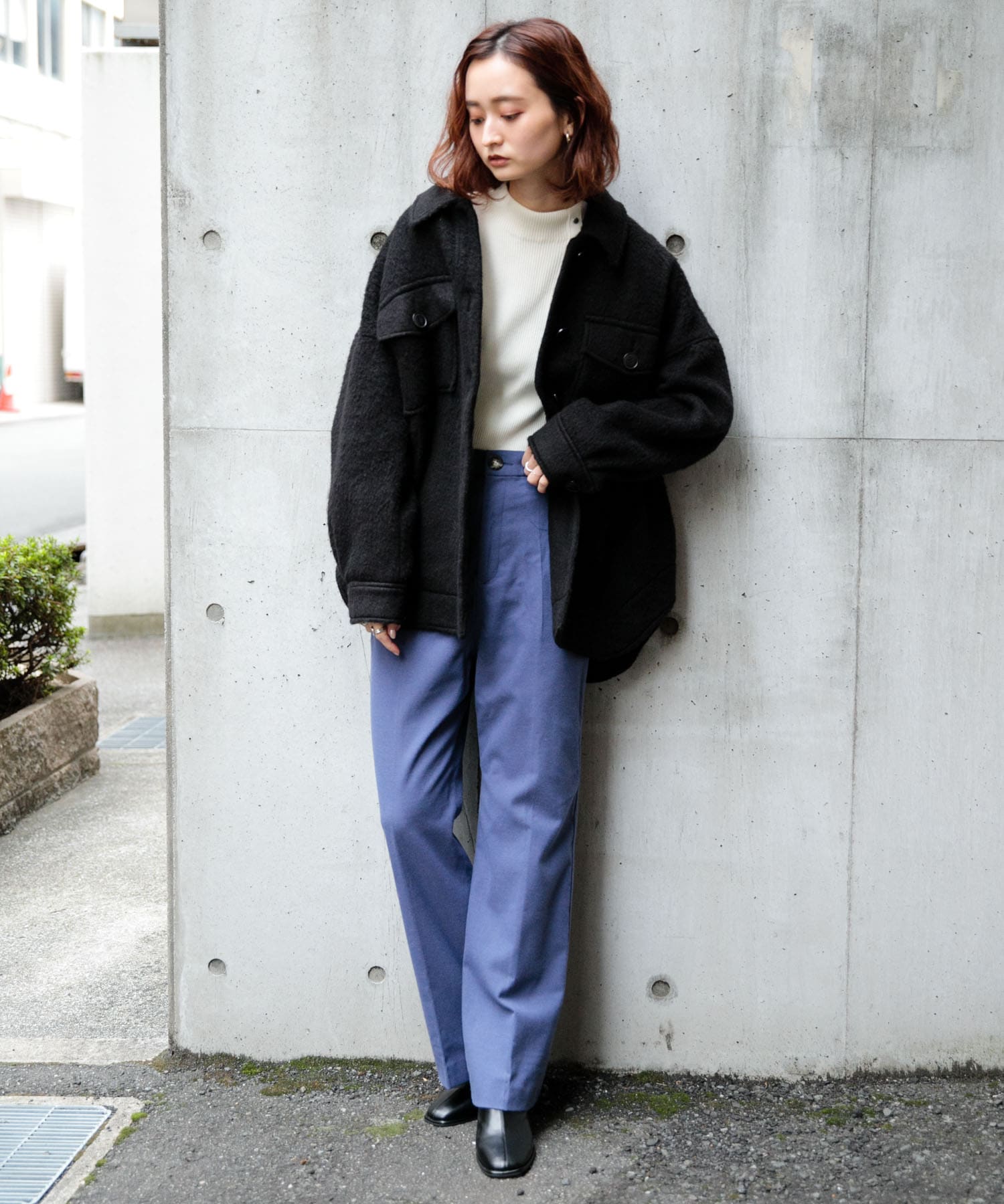 シャギーCPOコート BLACK FREE