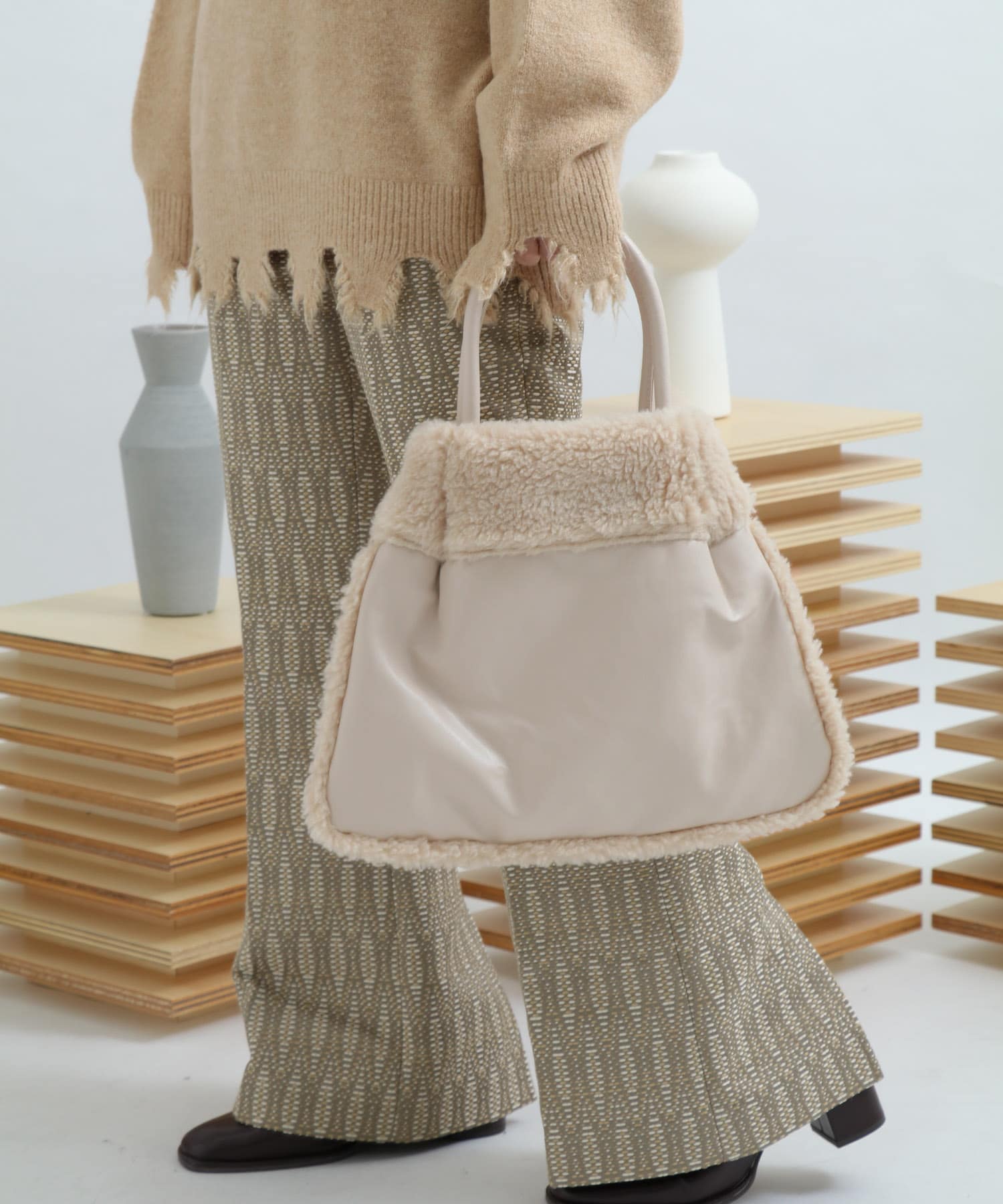 2WAYエコムートントートバッグ IVORY FREE