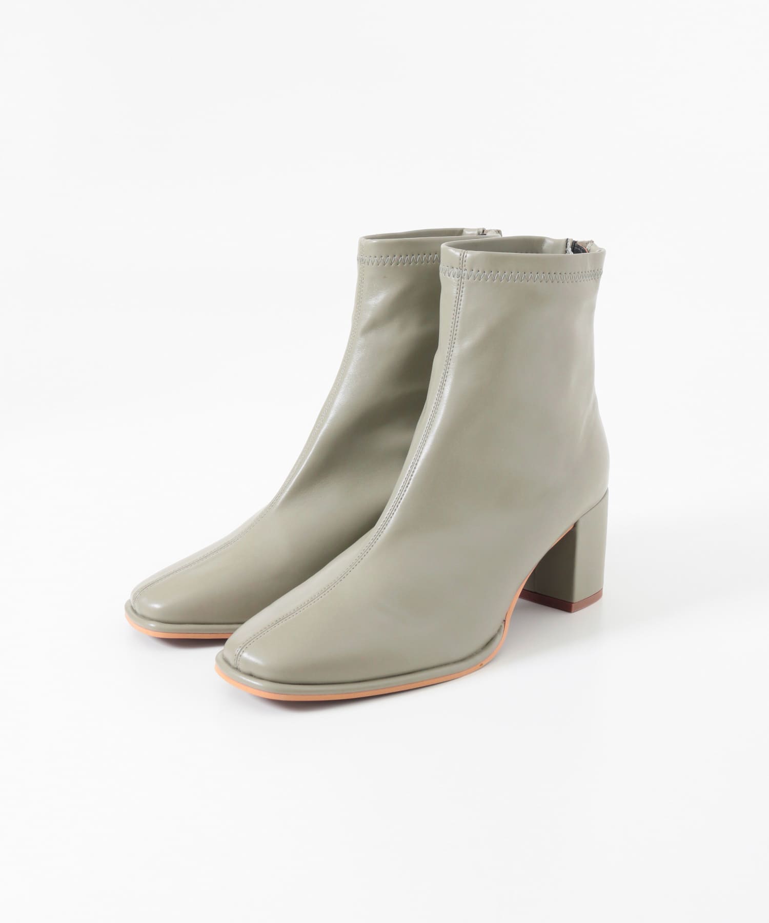 スクエアトウセンターシームストレッチブーツ L.KHAKI S