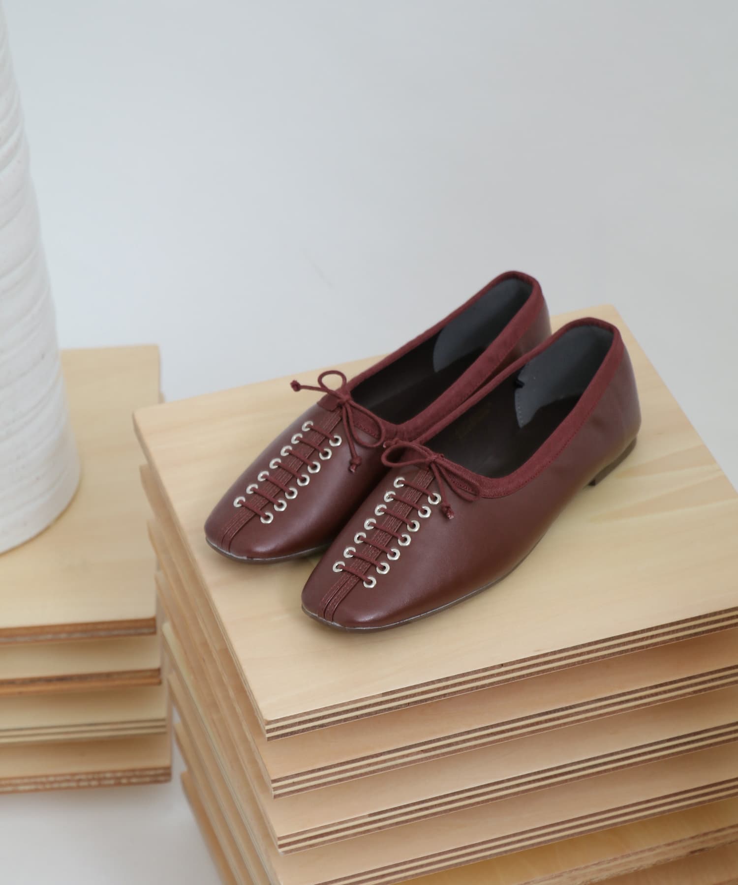 レースアップバレエシューズ BORDEAUX M