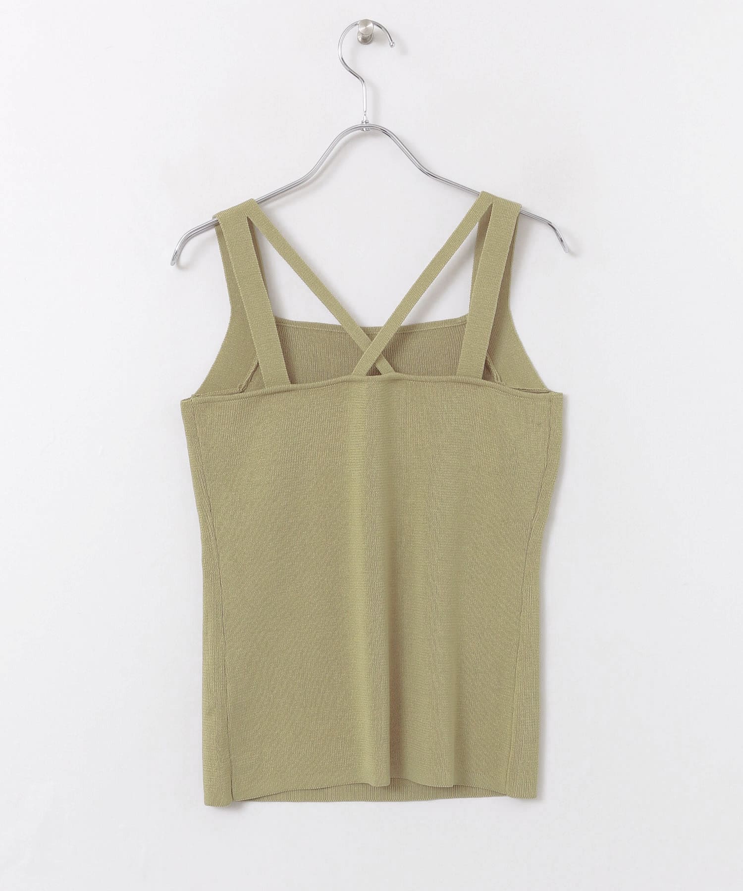 バッククロスニットタンクトップ L.OLIVE One