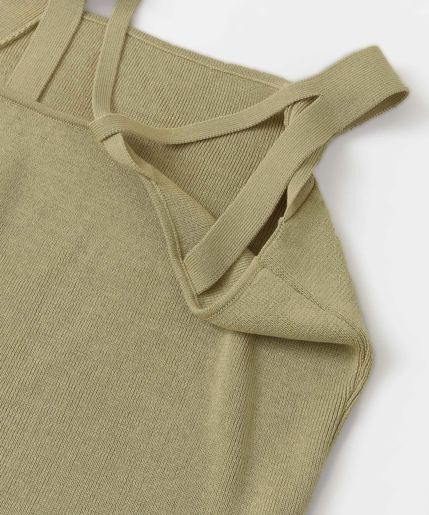 バッククロスニットタンクトップ L.OLIVE One