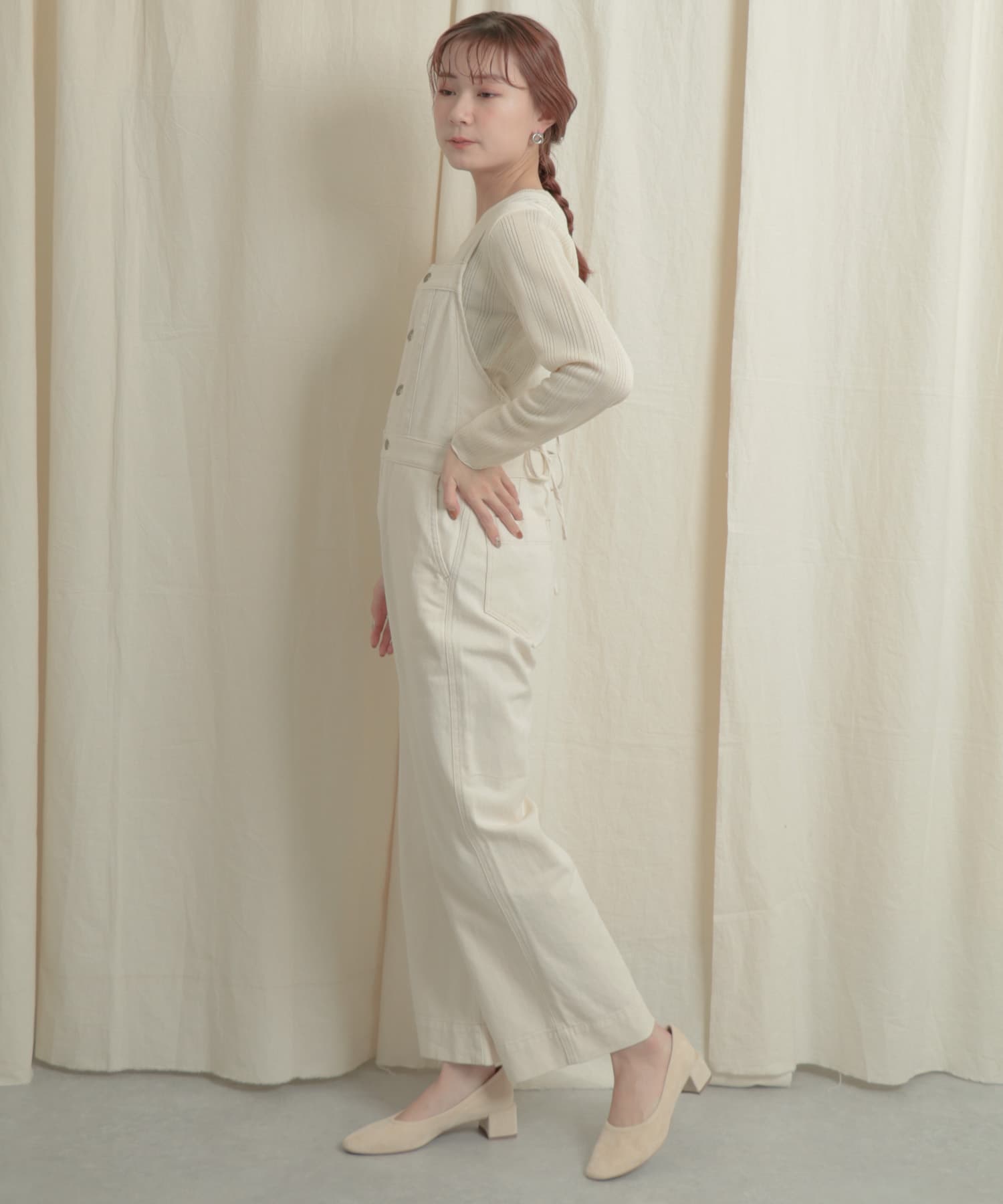 ショートボレロレイヤードニットトップ OFF WHITE one