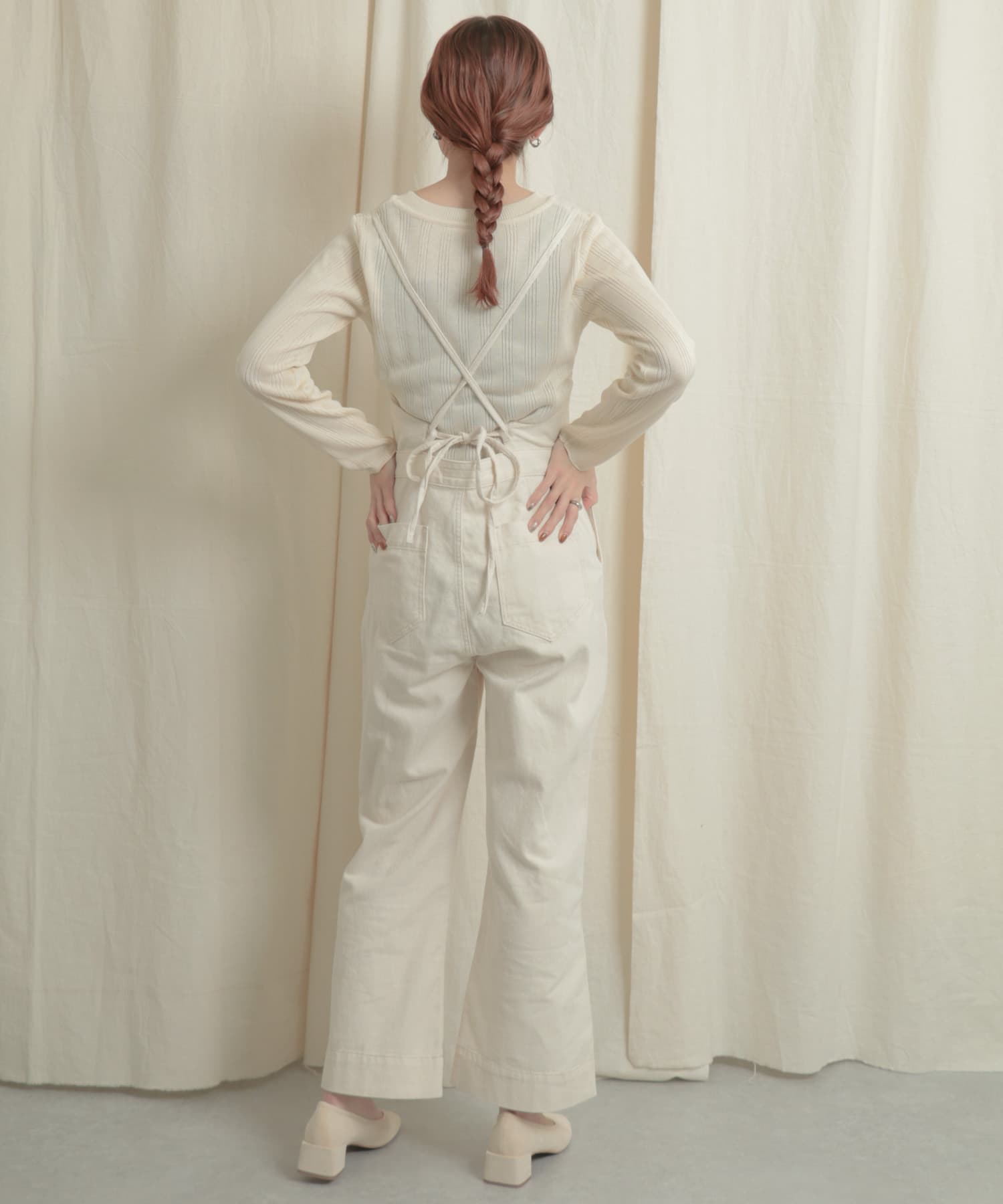 ショートボレロレイヤードニットトップ OFF WHITE one