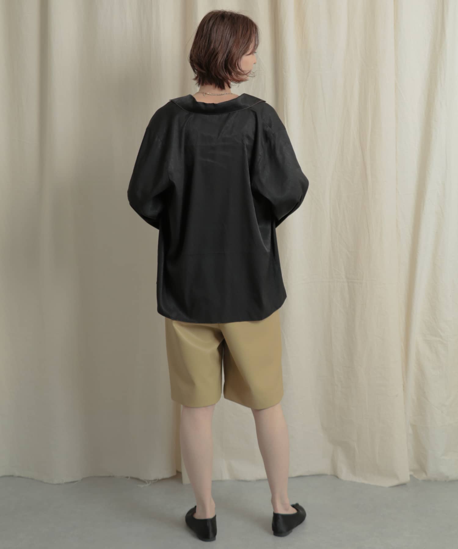 パイピングカイキンシャツ BLACK one