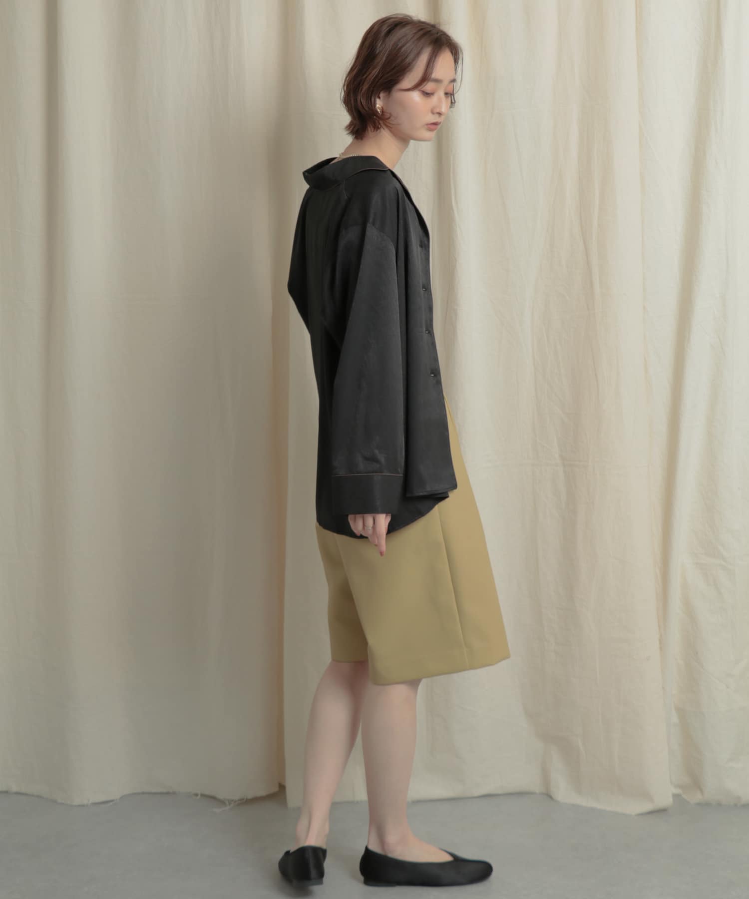 パイピングカイキンシャツ BLACK one