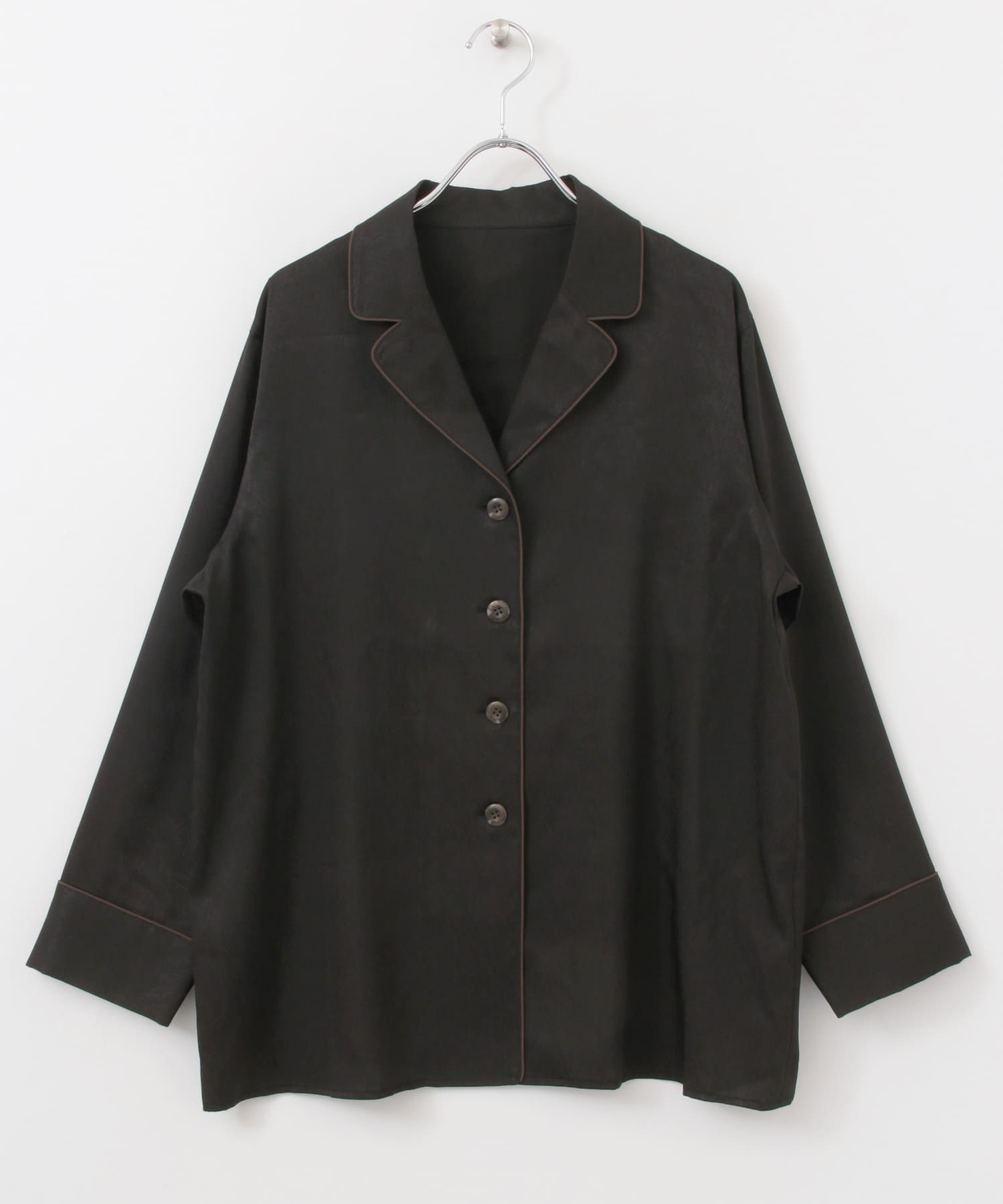 パイピングカイキンシャツ BLACK one