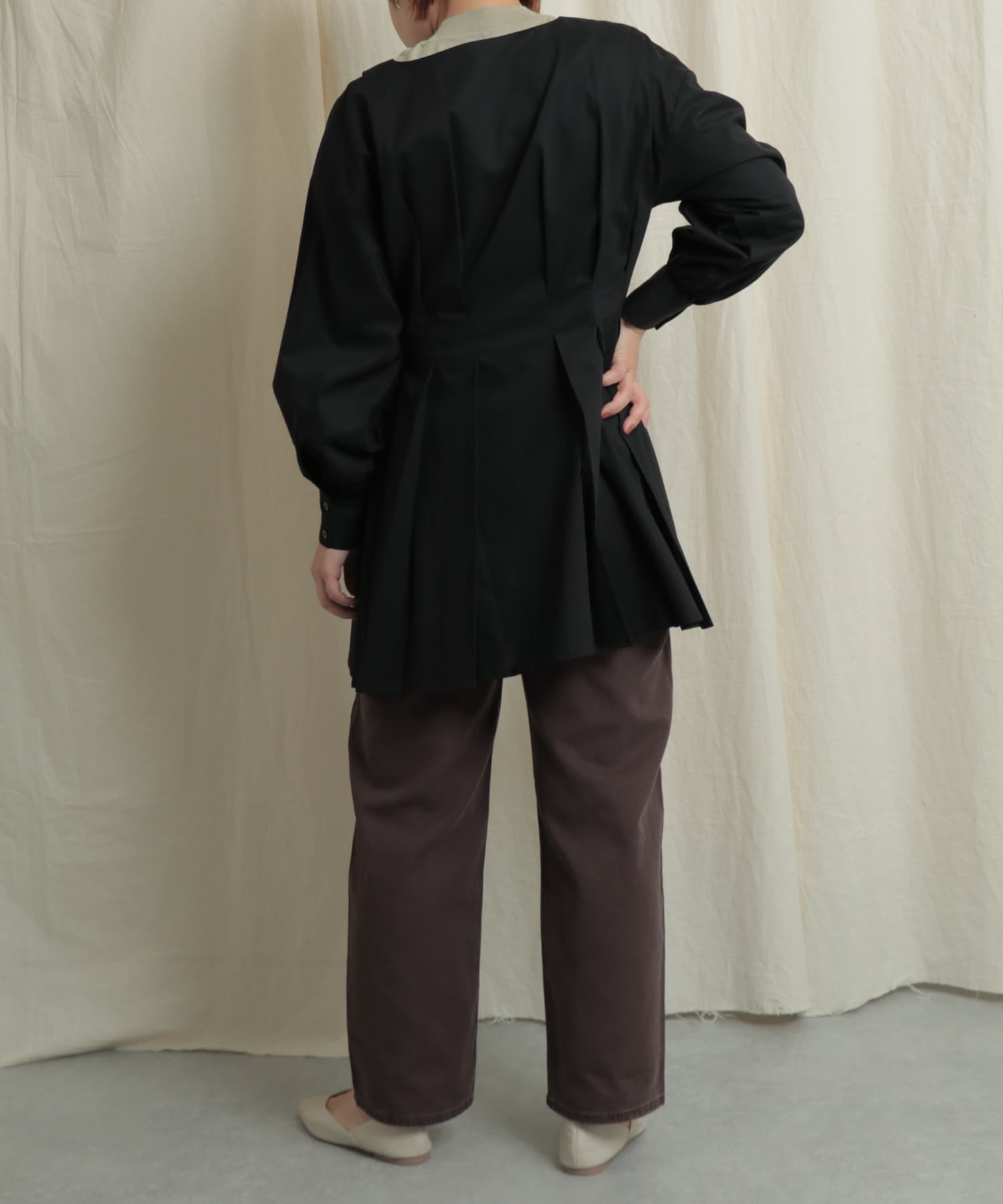 『Tallサイズあり』カラーカツラギパンツ BROWN M