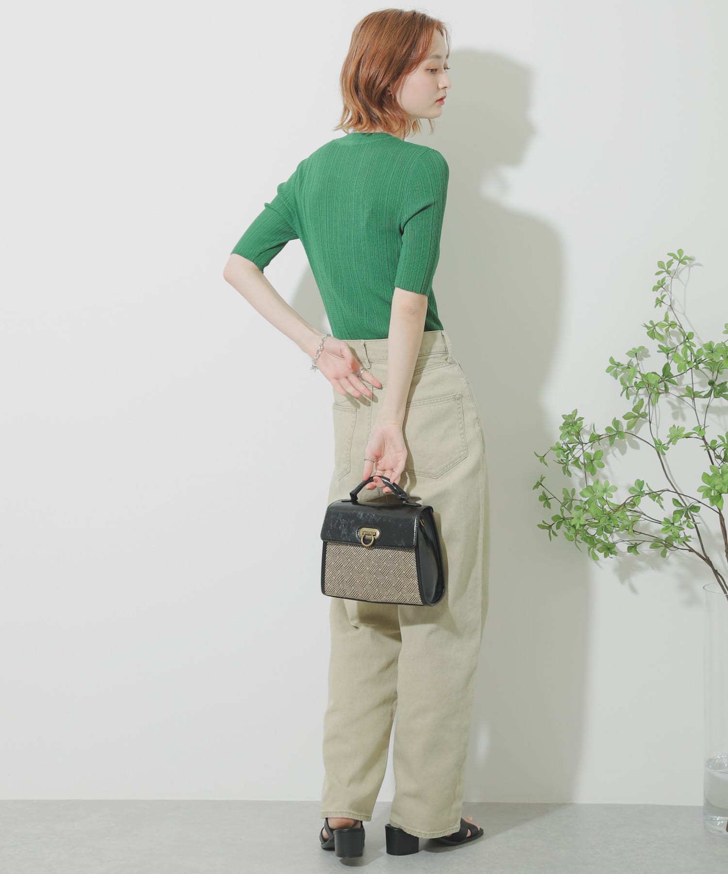 『Tallサイズあり』カラーカツラギパンツ L.OLIVE S