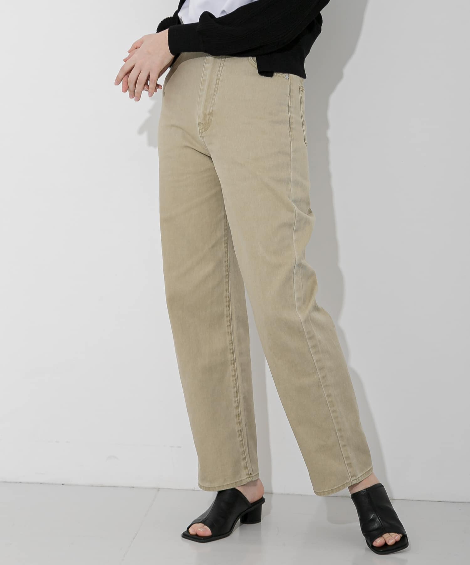 『Tallサイズあり』カラーカツラギパンツ L.OLIVE S