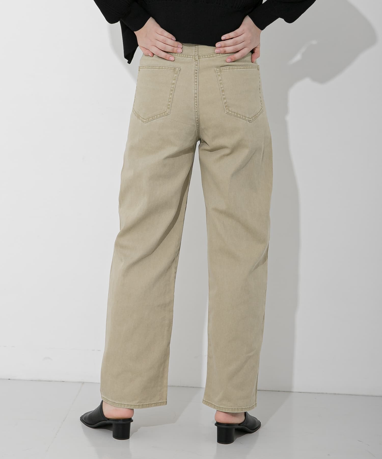 『Tallサイズあり』カラーカツラギパンツ L.OLIVE S