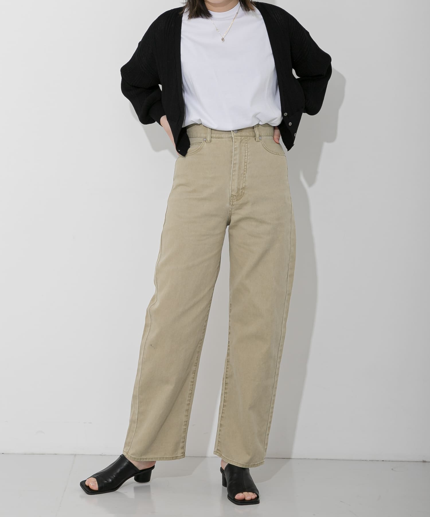 『Tallサイズあり』カラーカツラギパンツ L.OLIVE M