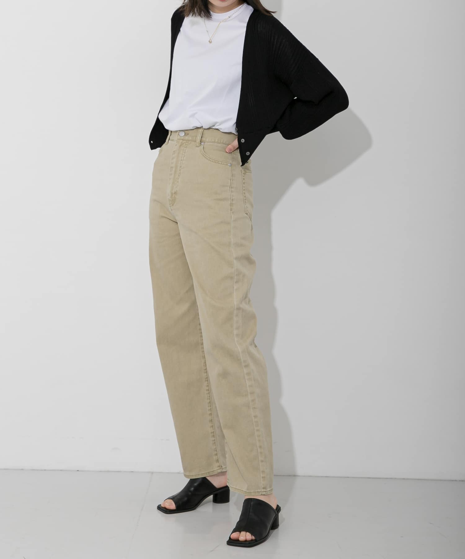 『Tallサイズあり』カラーカツラギパンツ L.OLIVE M