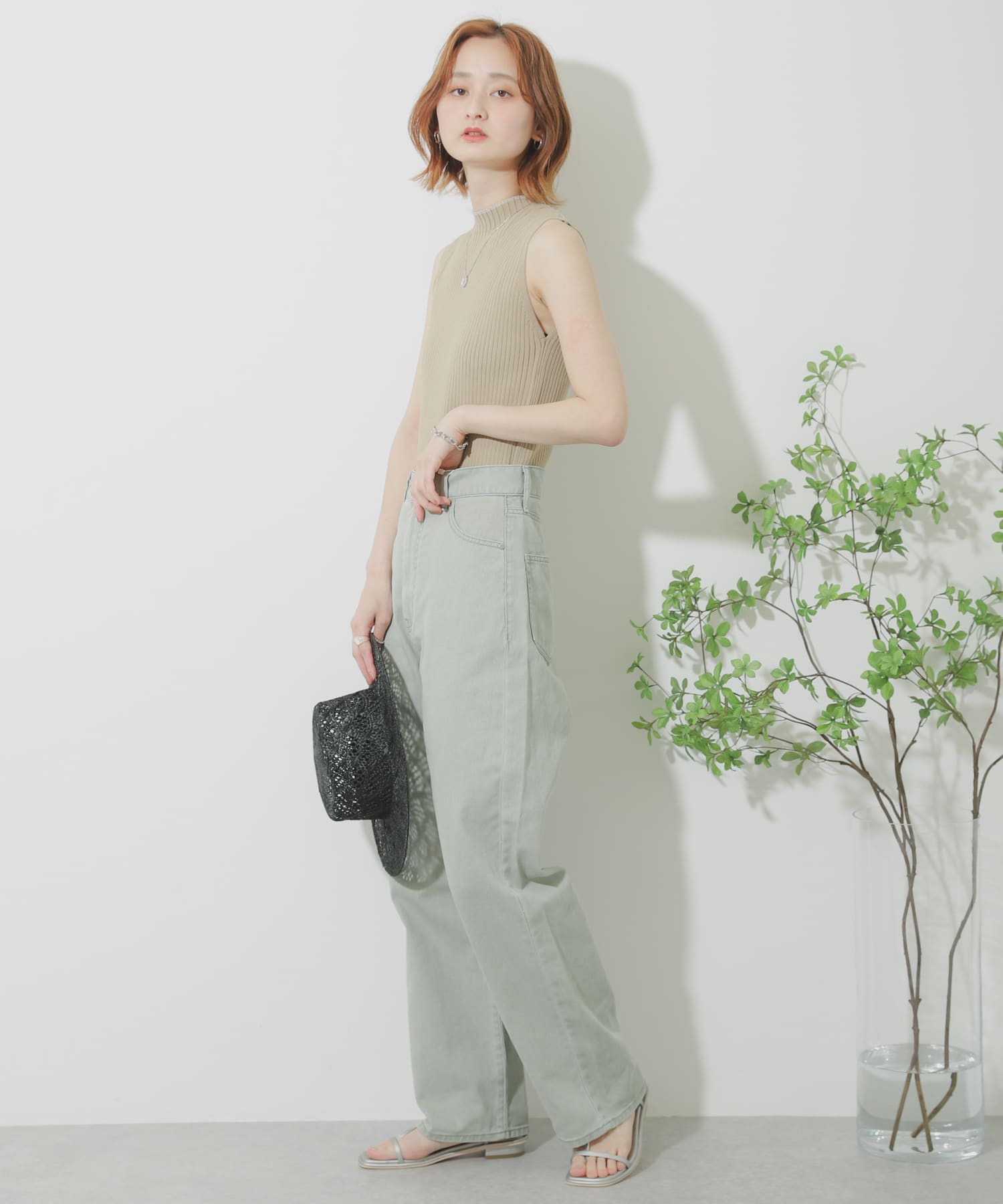 『Tallサイズあり』カラーカツラギパンツ L.KHAKI S