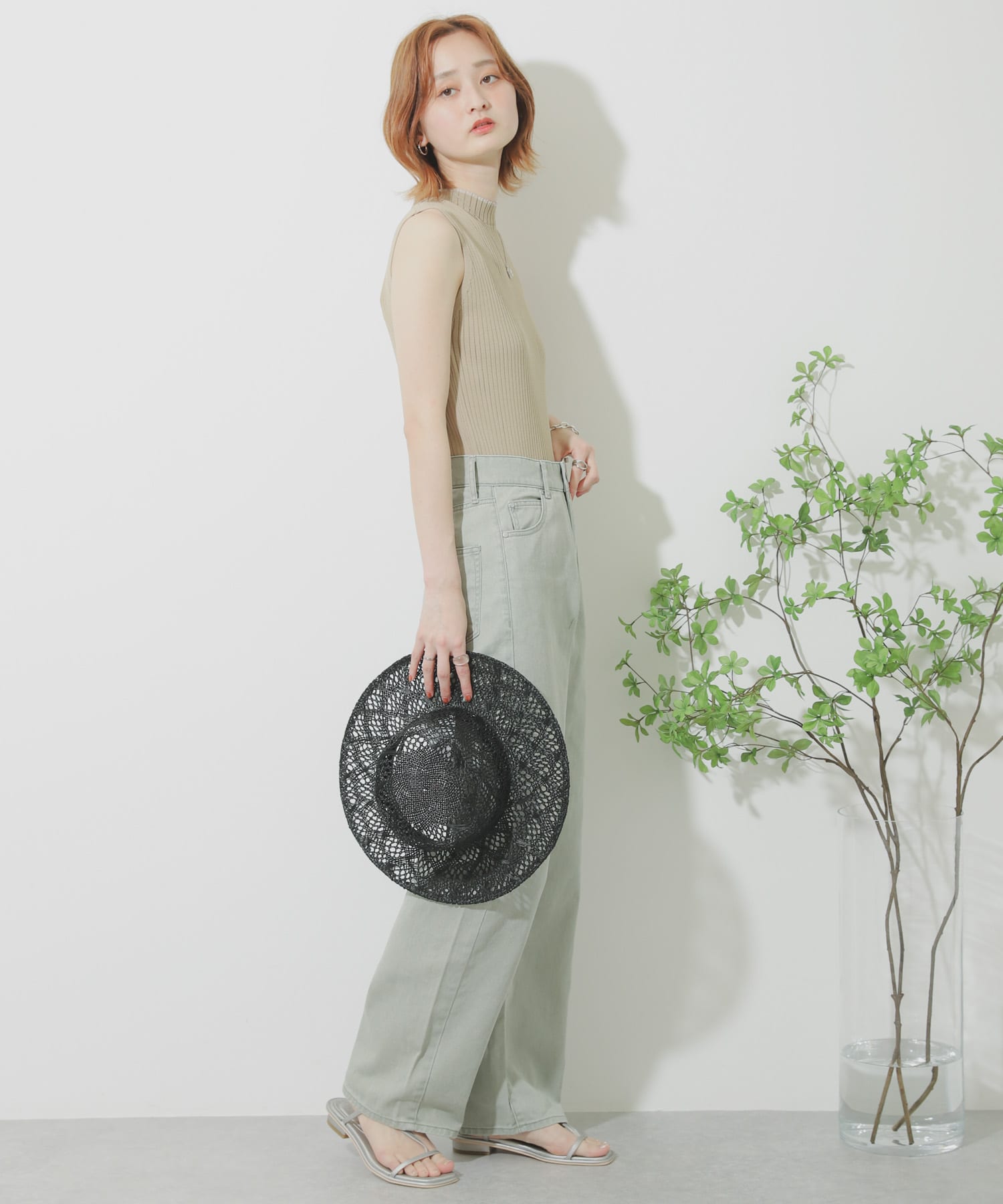 『Tallサイズあり』カラーカツラギパンツ L.KHAKI S