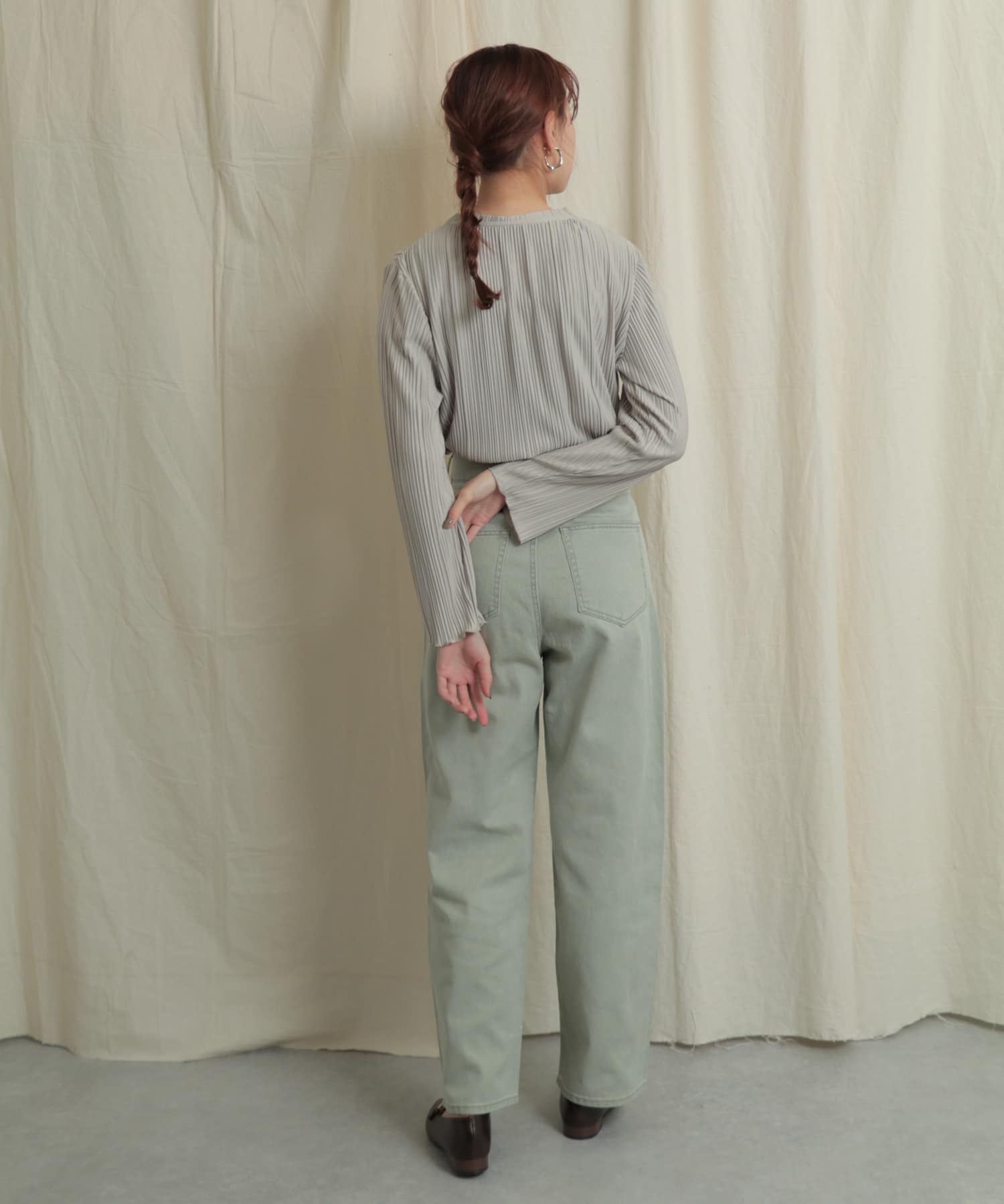 『Tallサイズあり』カラーカツラギパンツ L.KHAKI S