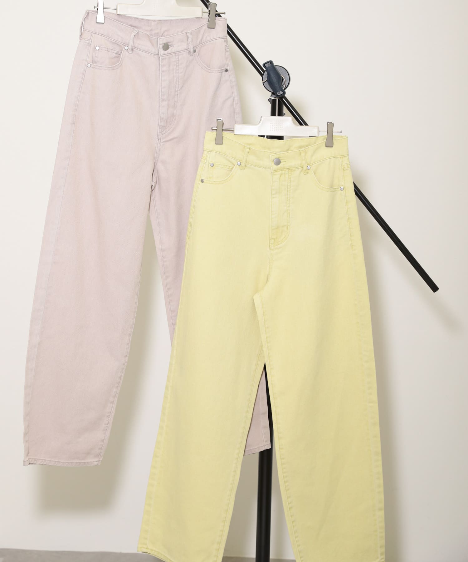 『Tallサイズあり』カラーカツラギパンツ YELLOW S