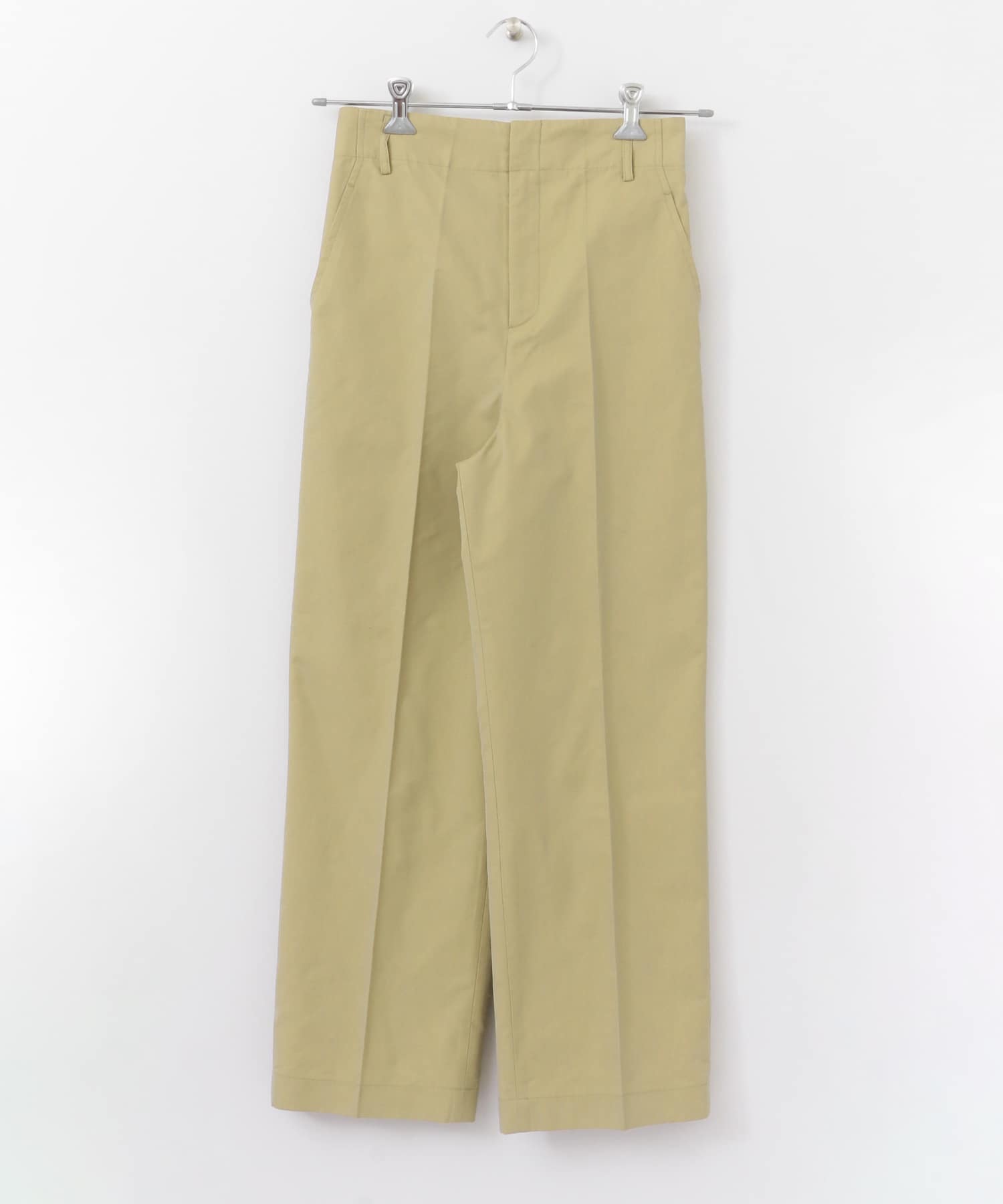 バックスリットストレートワイドパンツ BEIGE M