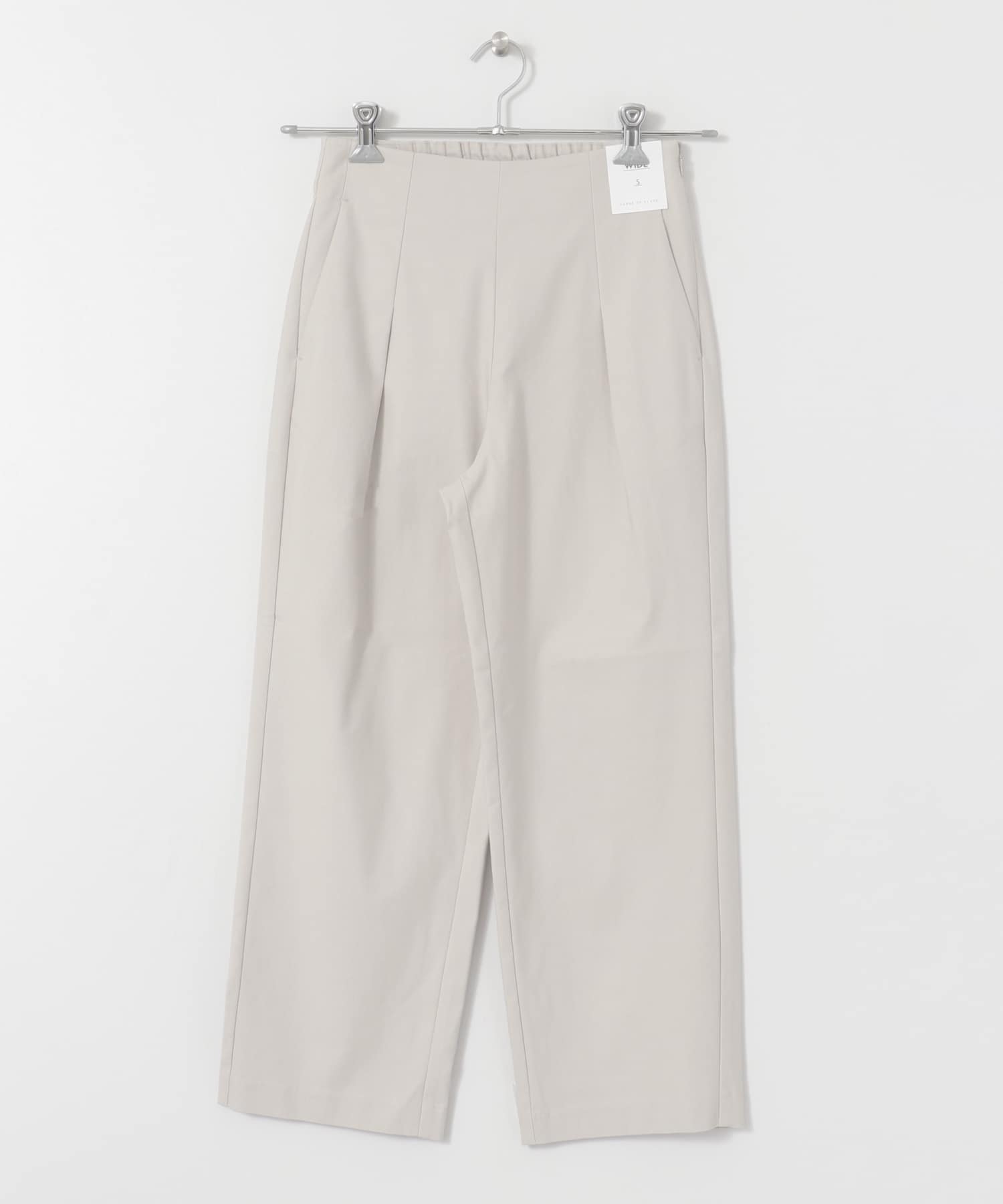 『Tallサイズあり』ストレッチワイドクロップドパンツ GREIGE S