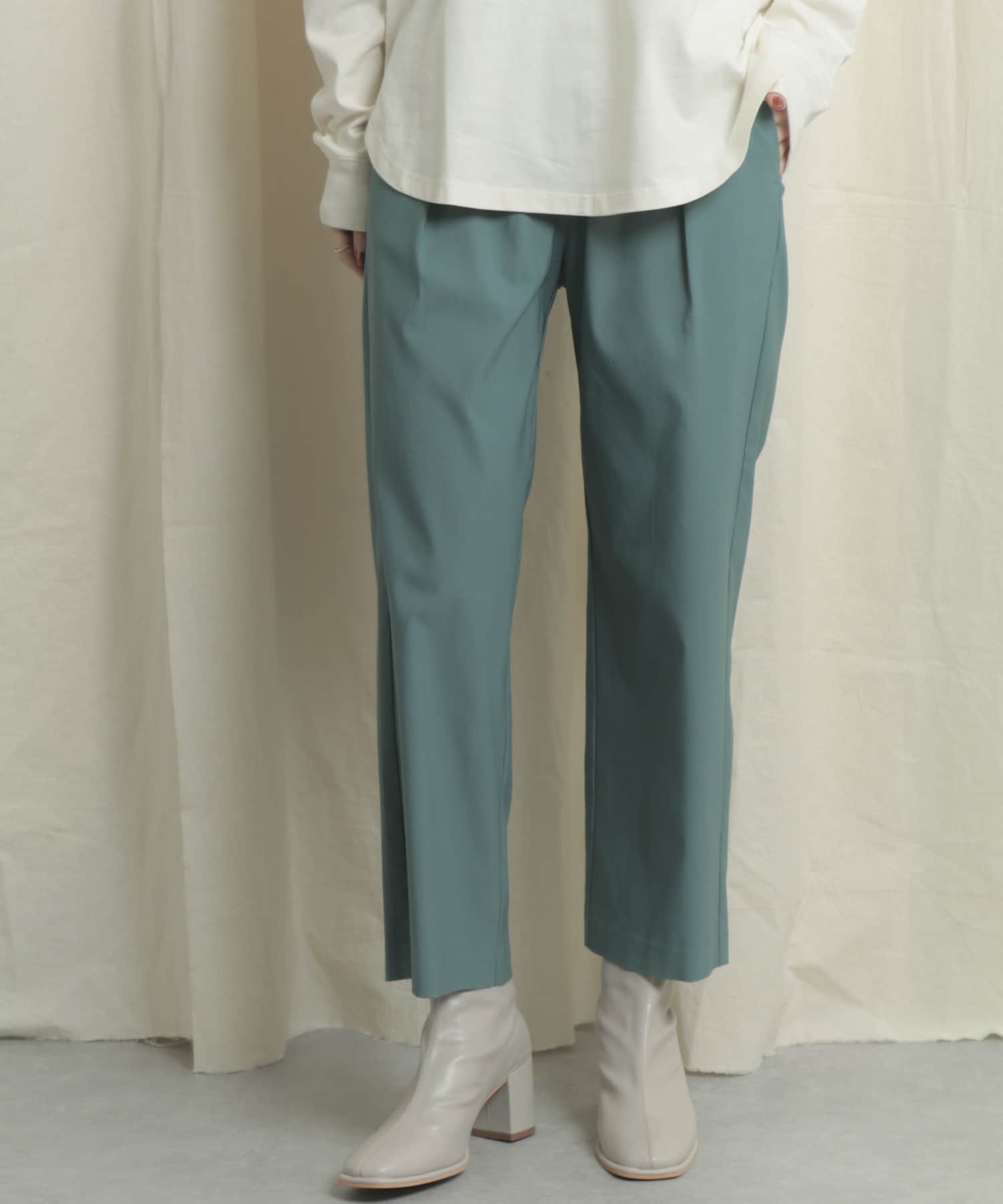 『Tallサイズあり』ストレッチワイドクロップドパンツ
