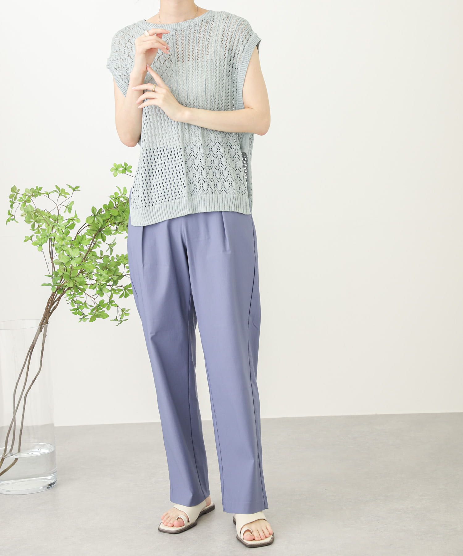 『Tallサイズあり』ストレッチワイドクロップドパンツ