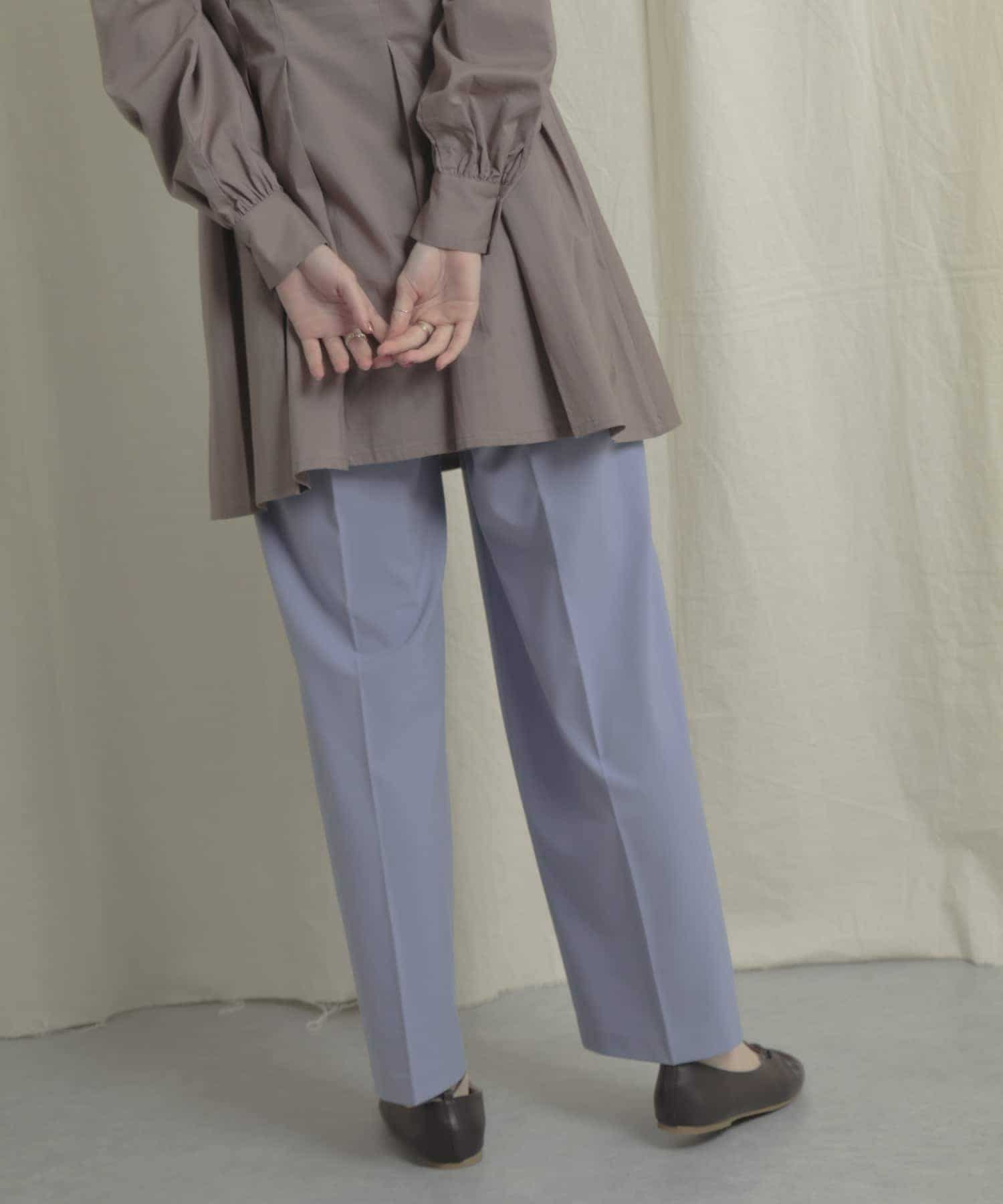 『Tallサイズあり』ワイドスラックスパンツ BLUE XS
