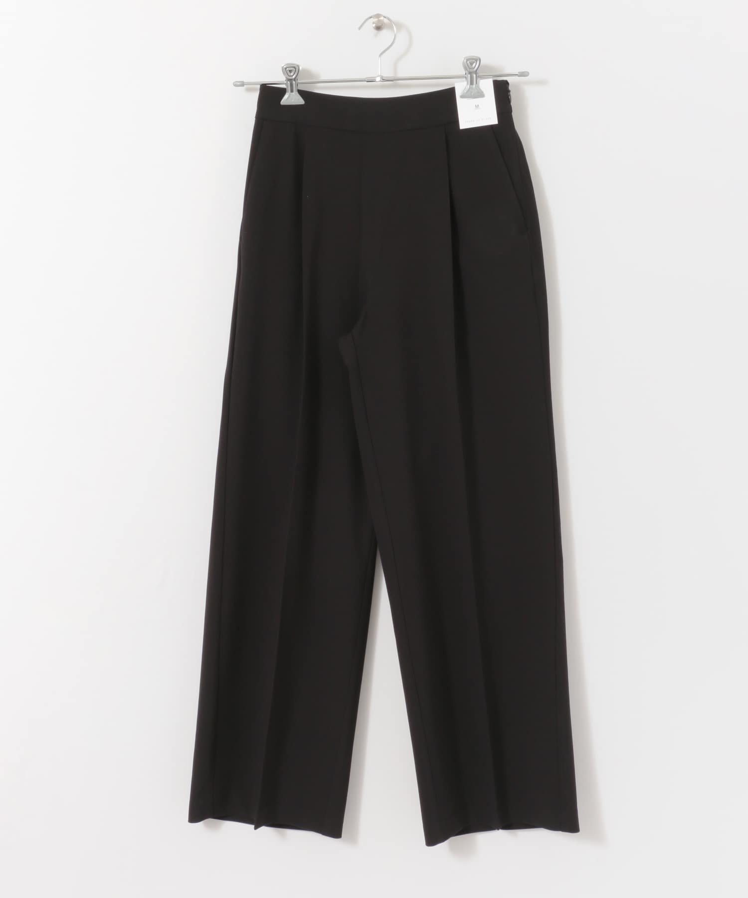『Tallサイズあり』ワイドスラックスパンツ BLACK S