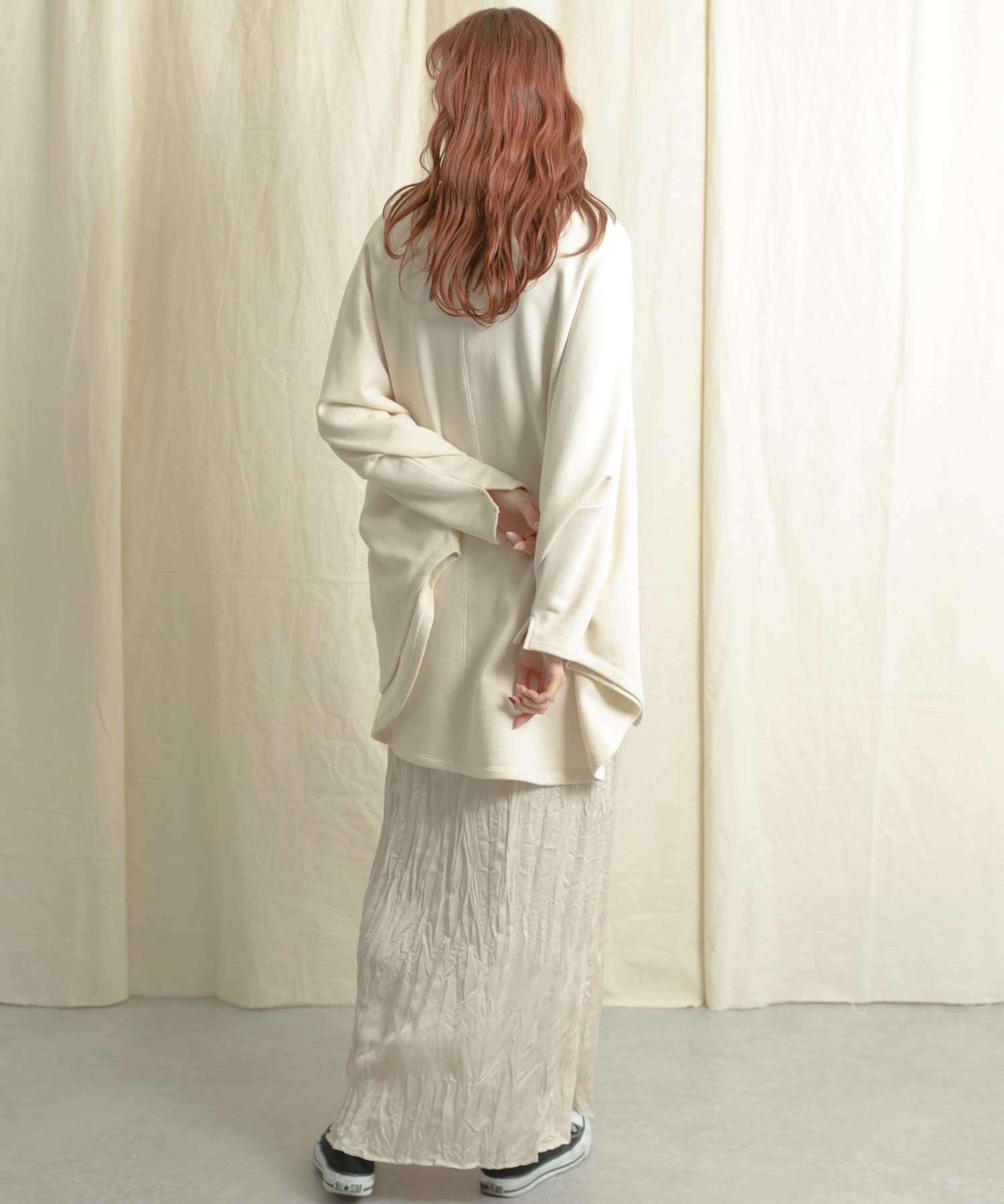 クリンクルスカート IVORY one