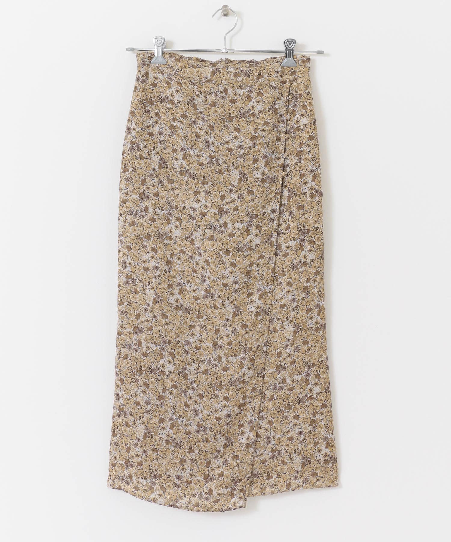 ナローラップフラワースカート BEIGE one