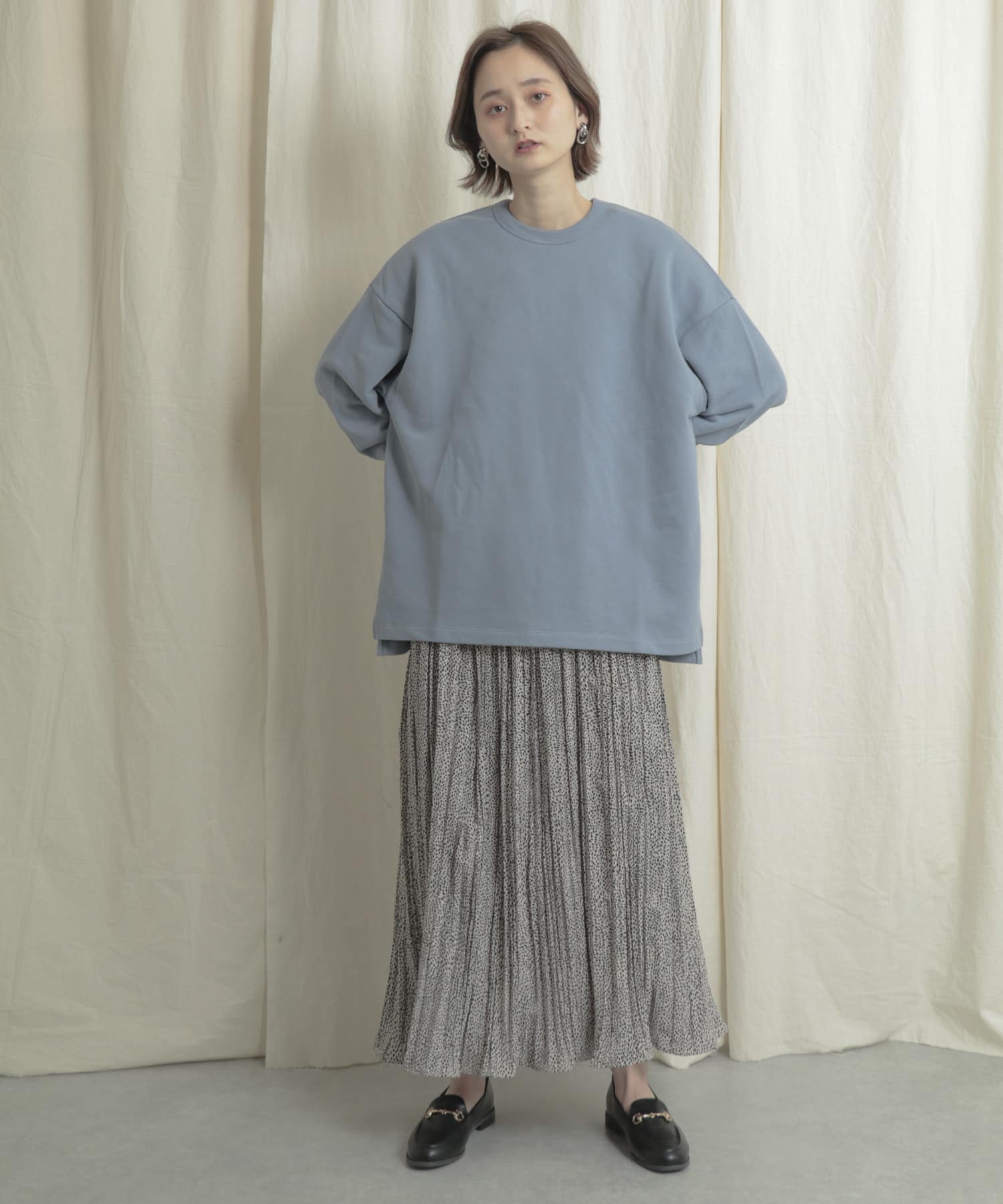 アニマルワッシャープリーツスカート BEIGE one