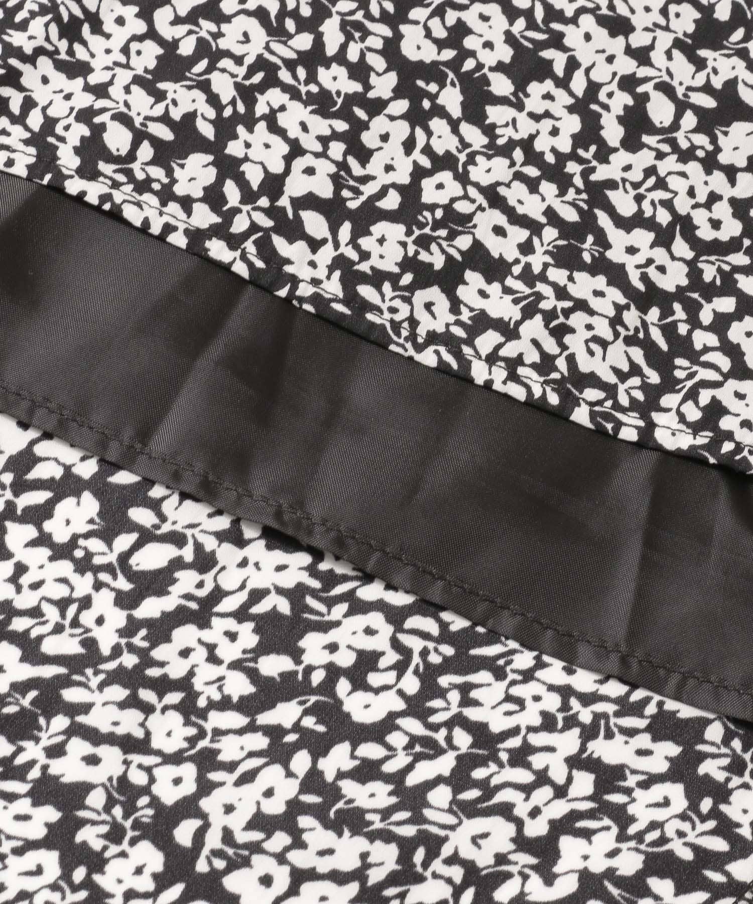 フラワープリントワンピース BLACK one