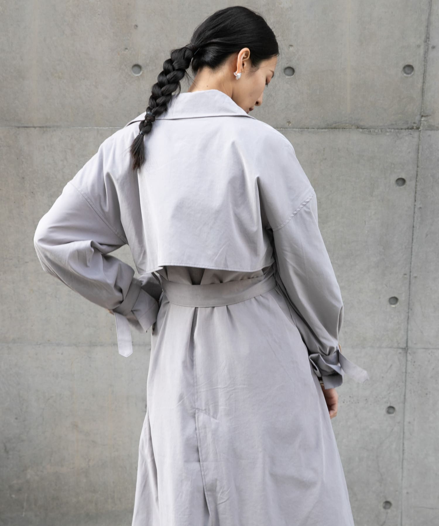 ボリュームスリーブトレンチコート MOCHA one