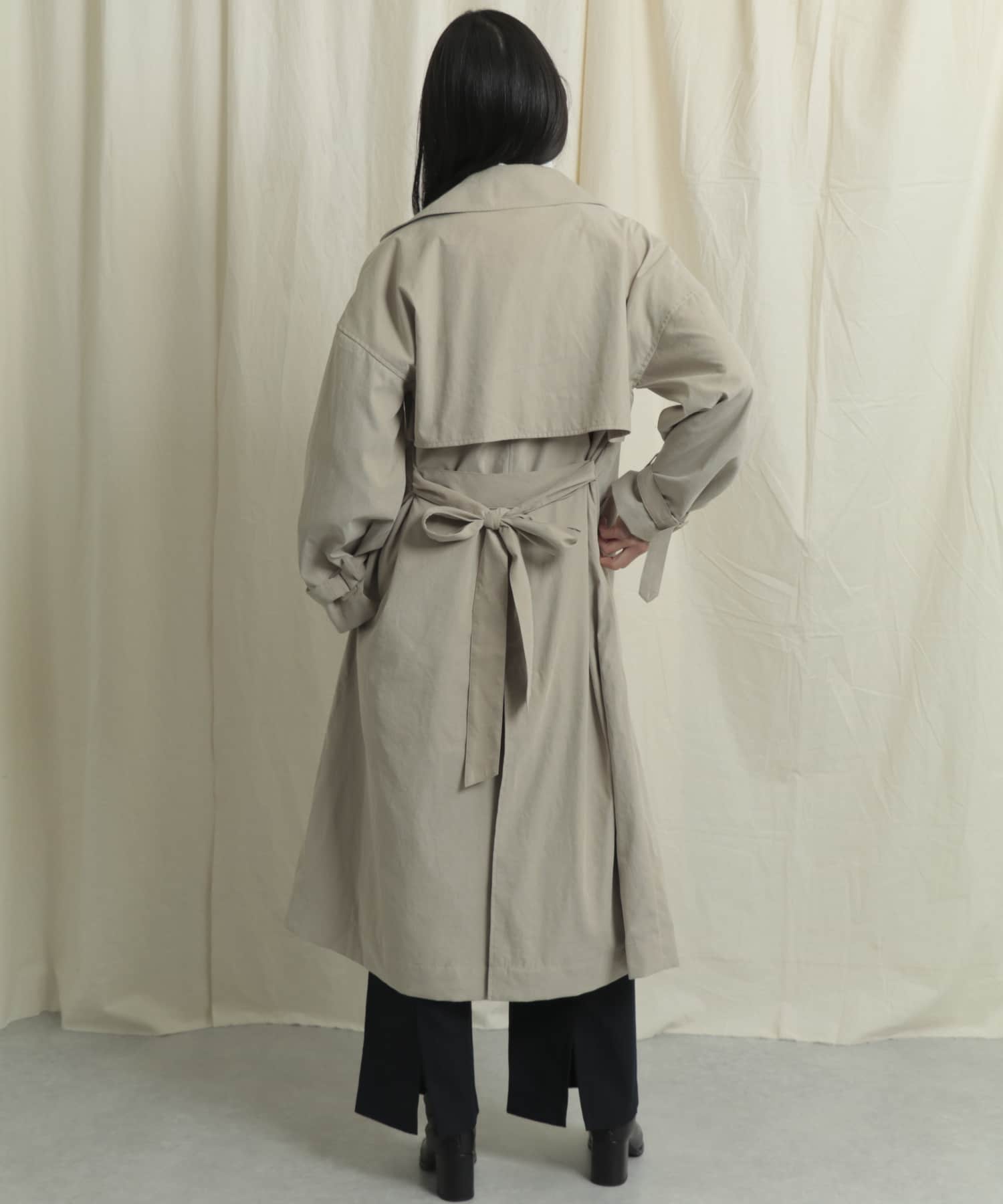 ボリュームスリーブトレンチコート BEIGE one