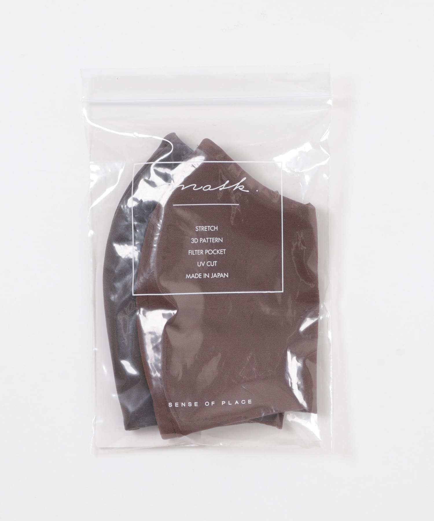 UVカットストレッチマスク BRN×GRY L
