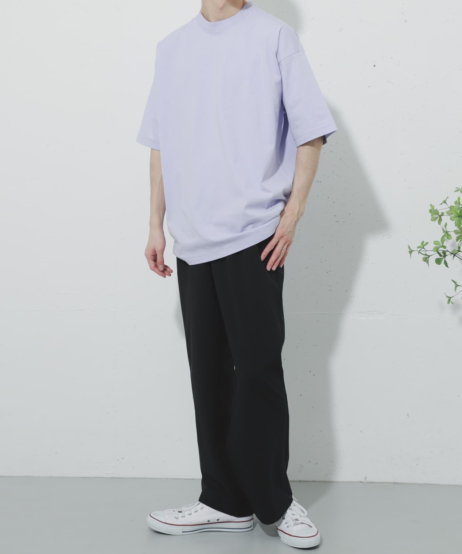ガールグラフィックTシャツ(5分袖) PURPLE M