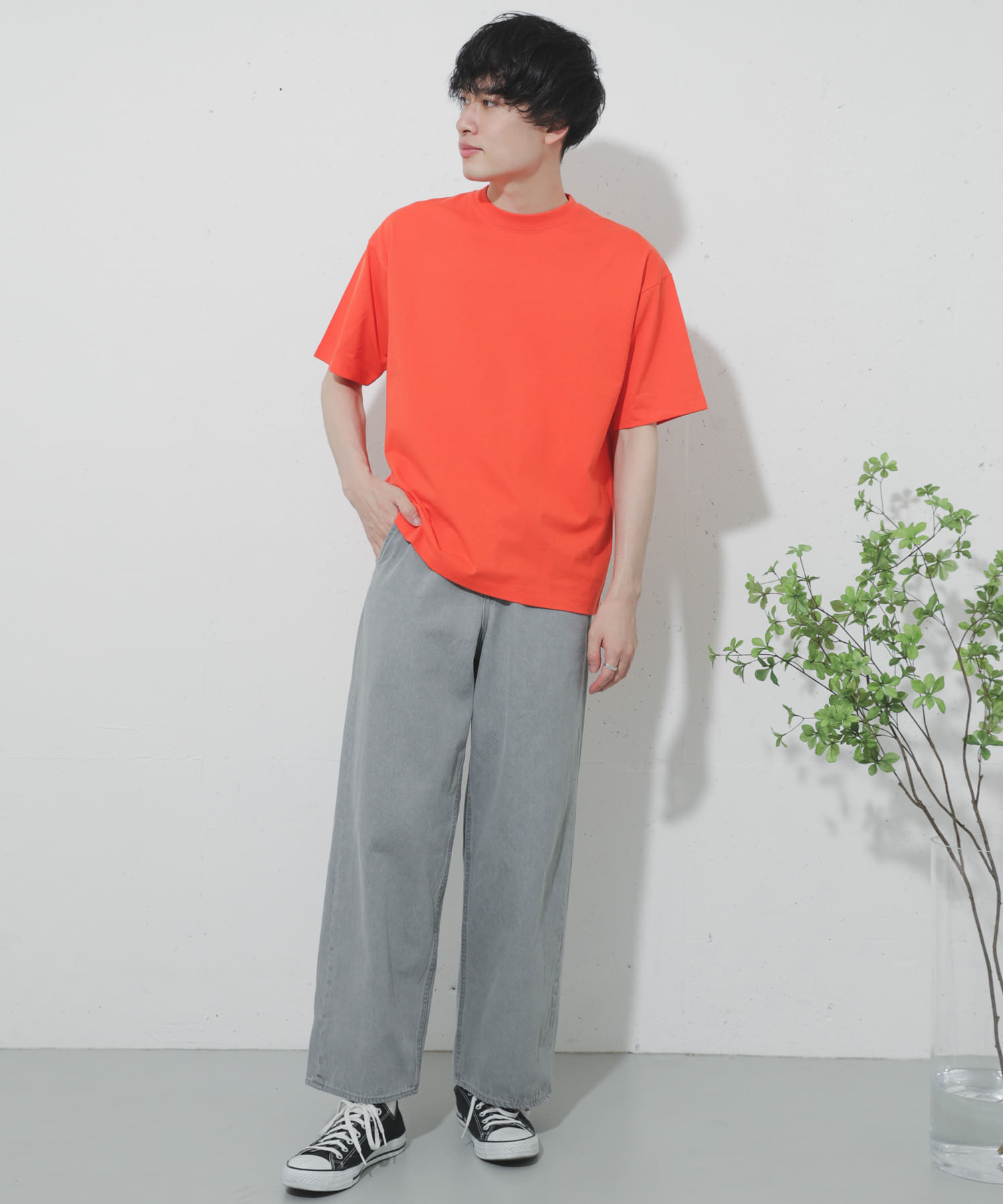ガールグラフィックTシャツ(5分袖) ORANGE① M