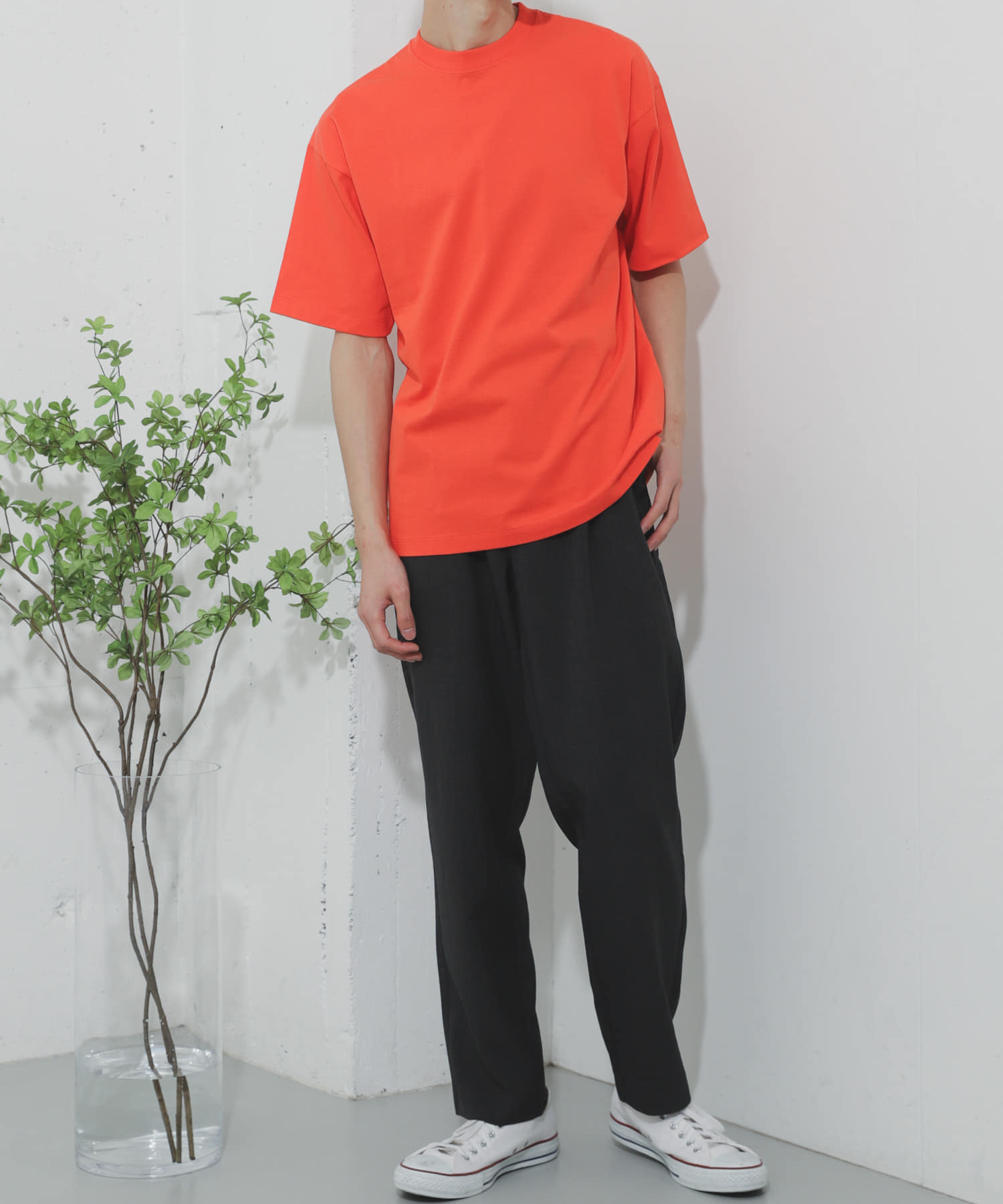 ガールグラフィックTシャツ(5分袖) ORANGE② M