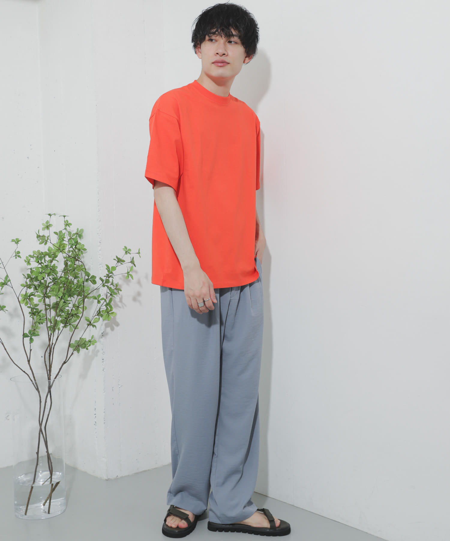 ガールグラフィックTシャツ(5分袖) ORANGE③ M