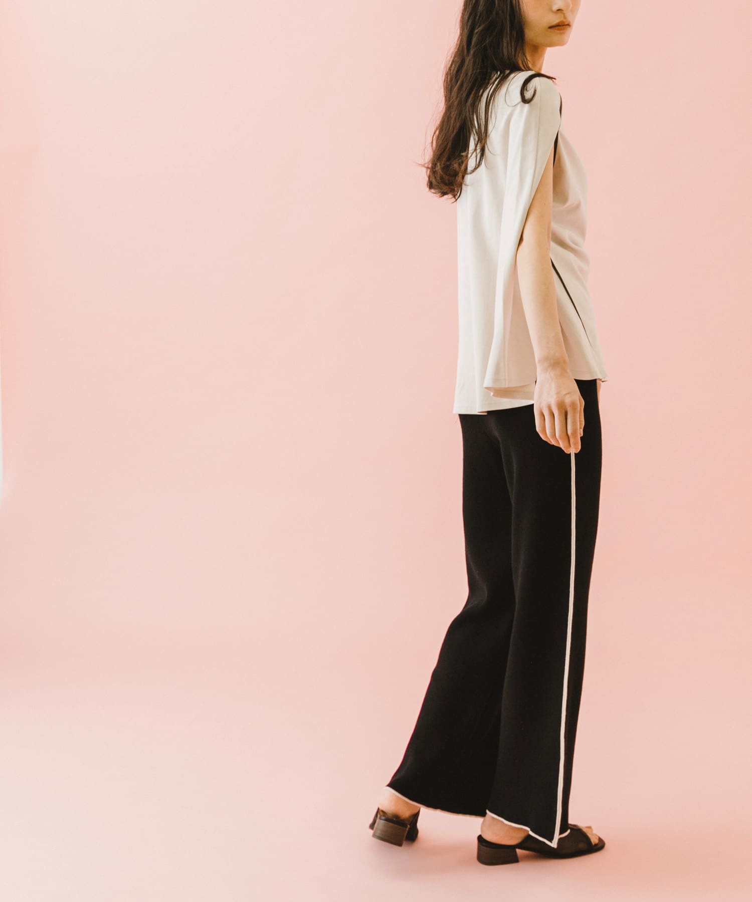 naturaglace×SENSE OF PLACE　『別注』ナチュラグラッセ ポンチョトップ GREIGE one