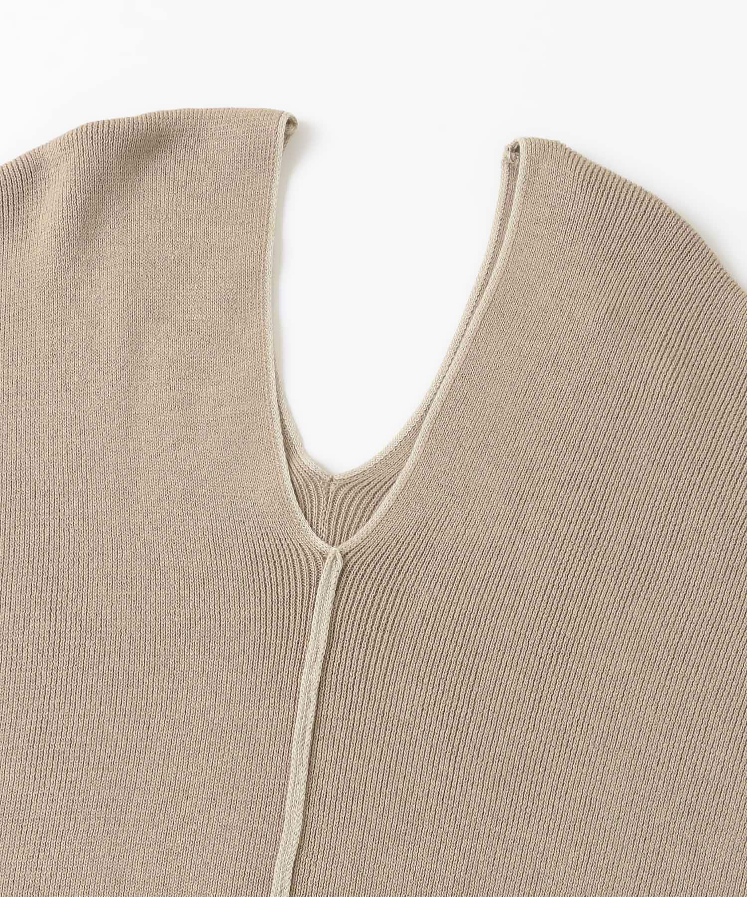 カラーリンキングポンチョセーター BEIGE one