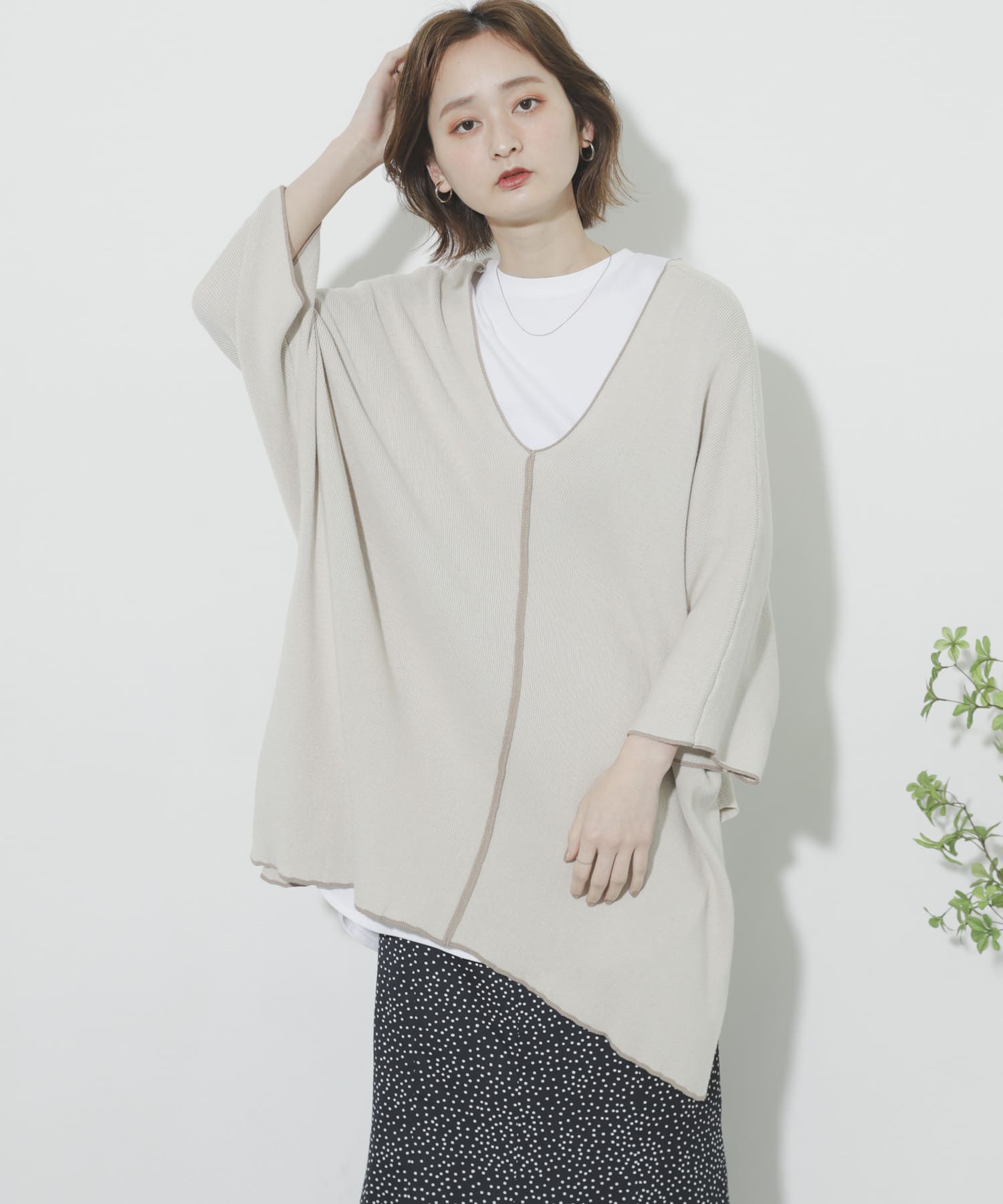 身長：169cm サイズ：one