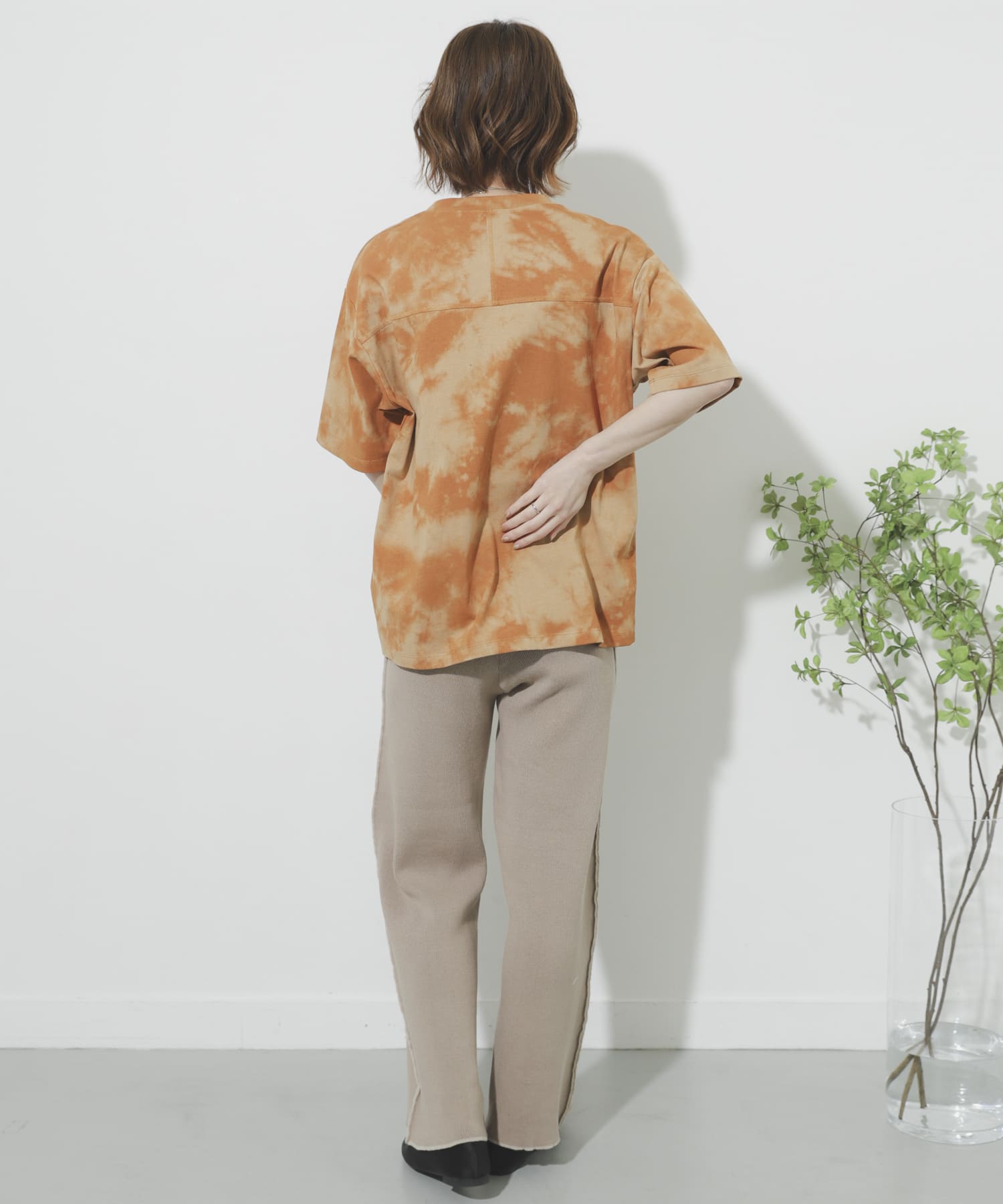カラーリンキングニットパンツ BEIGE One