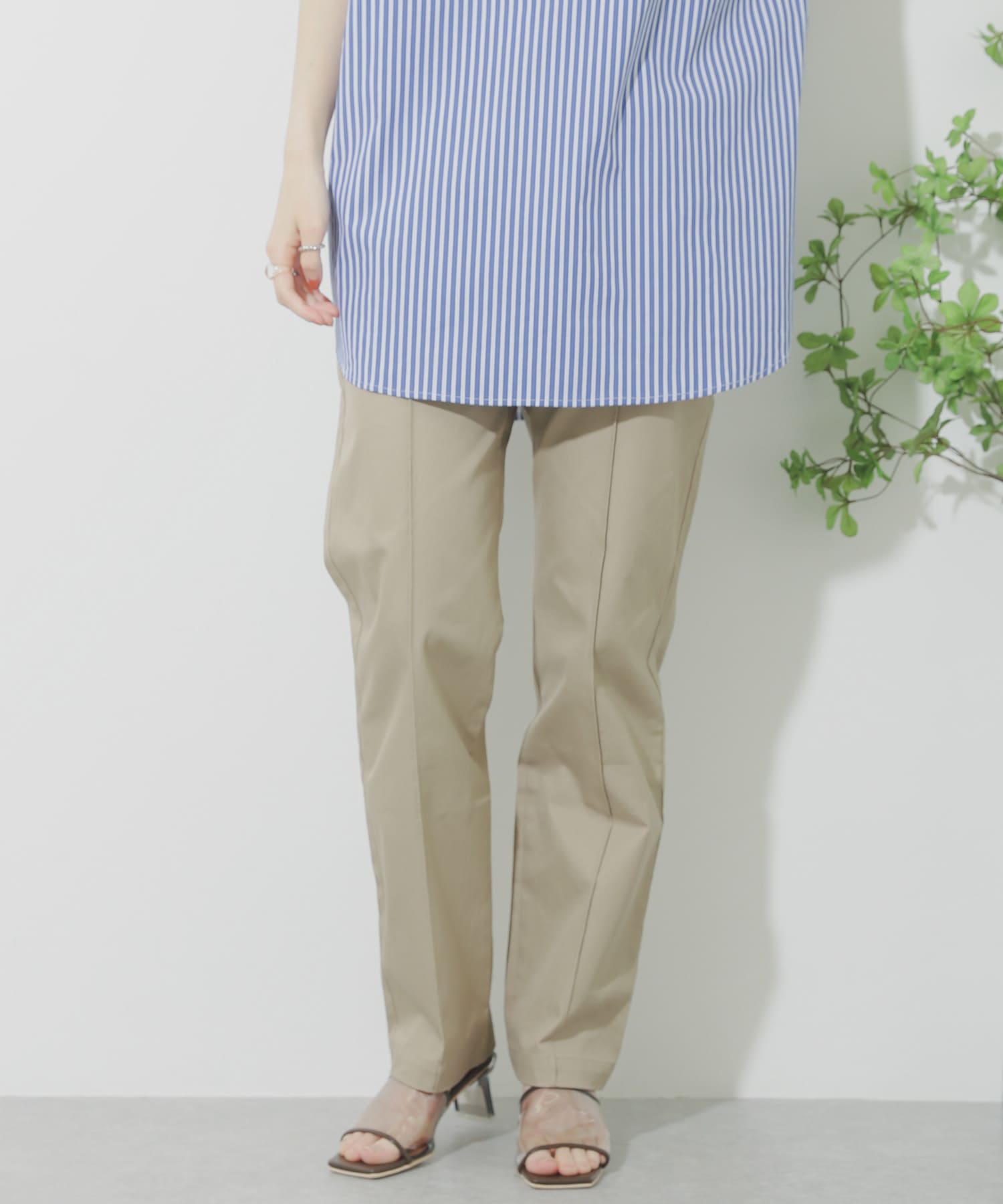 ストレートチノパンツ BEIGE S