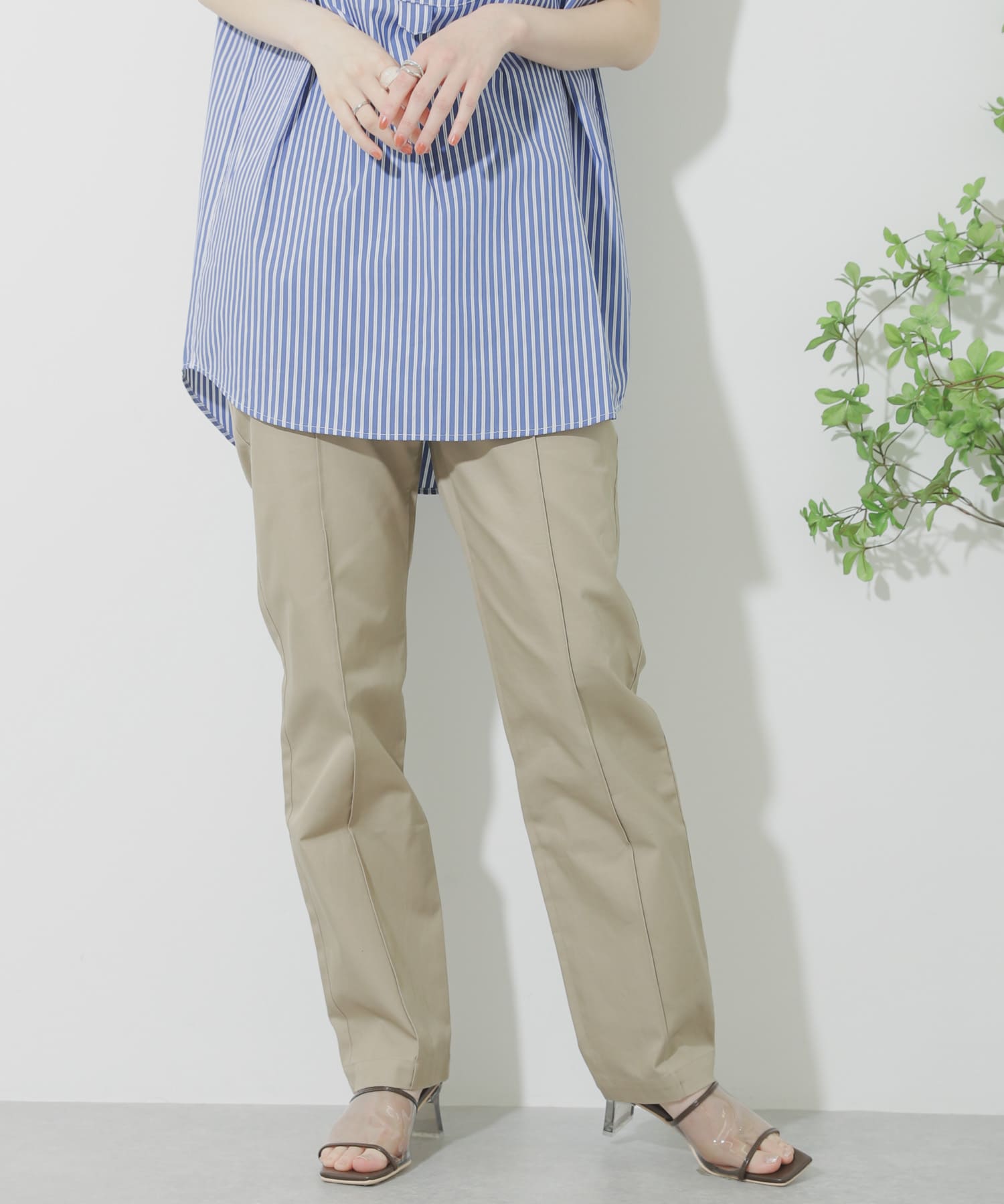 ストレートチノパンツ BEIGE S