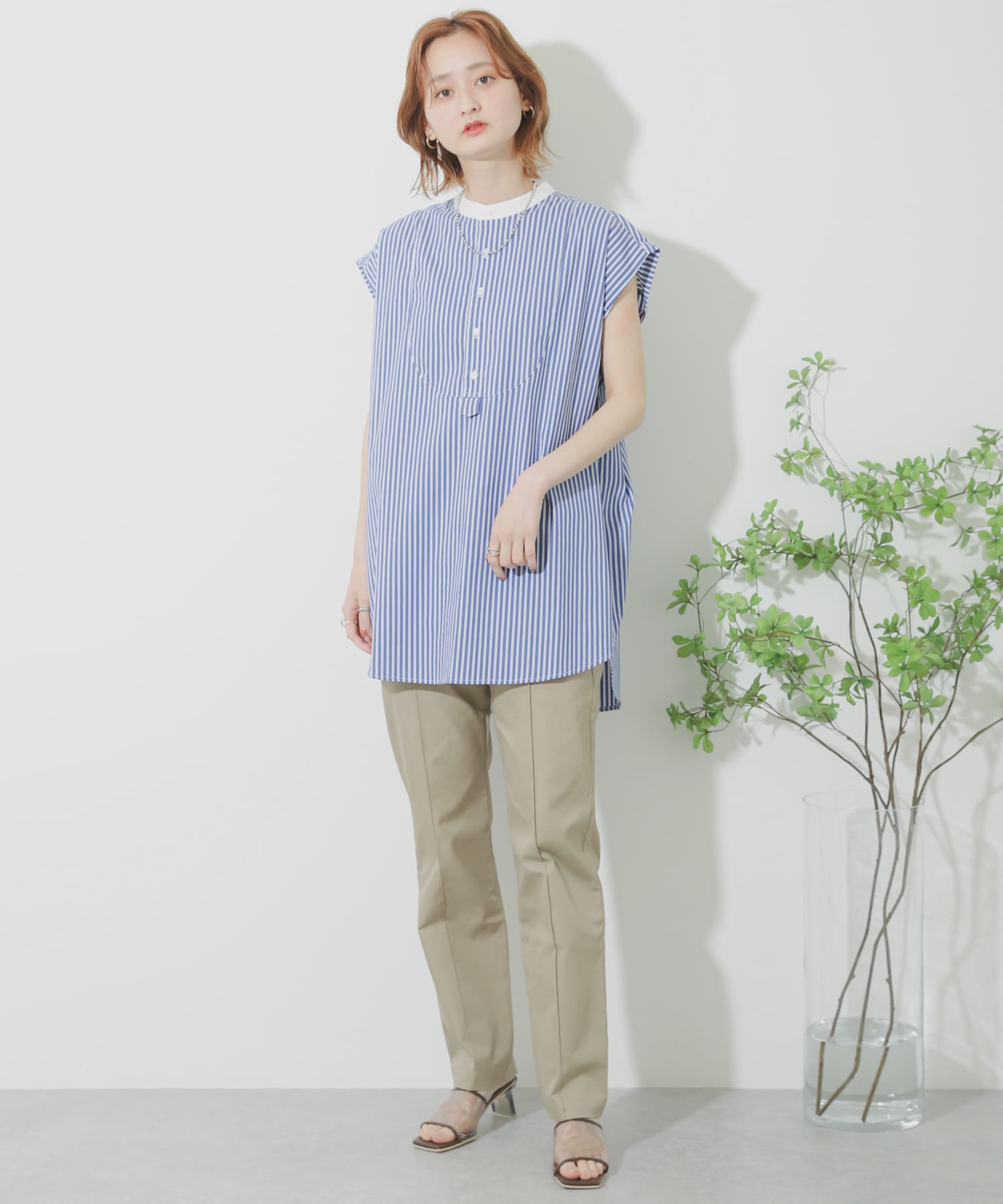 ストレートチノパンツ BEIGE S