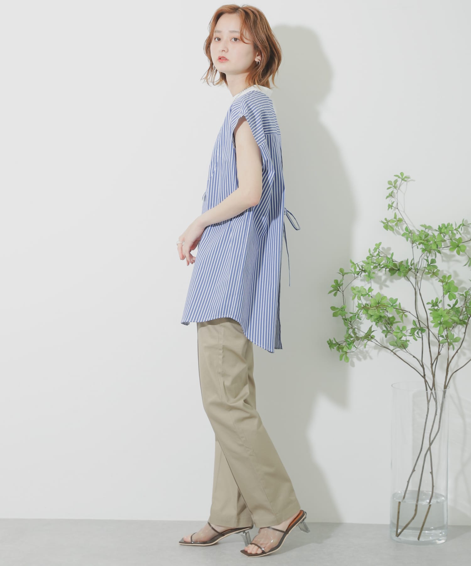 ストレートチノパンツ BEIGE M