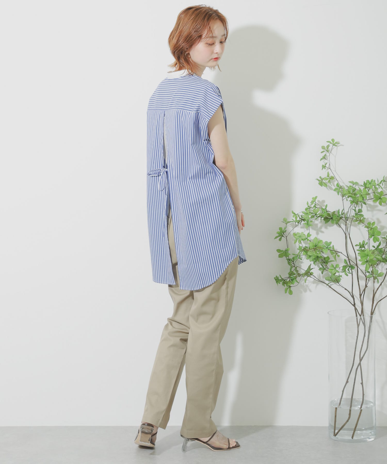 ストレートチノパンツ BEIGE M