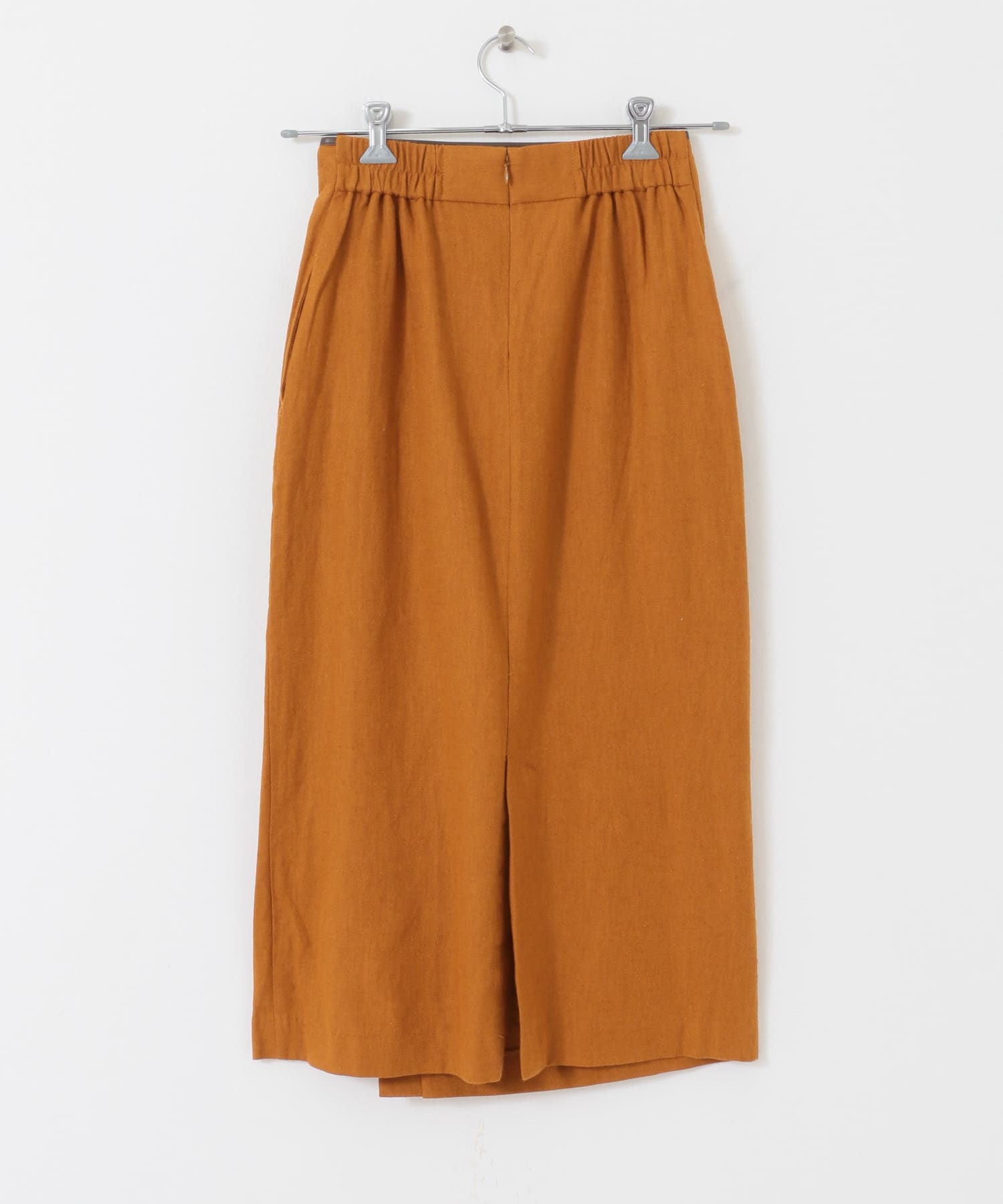 リネンヘリンボーンパイピングスカート ORANGE S
