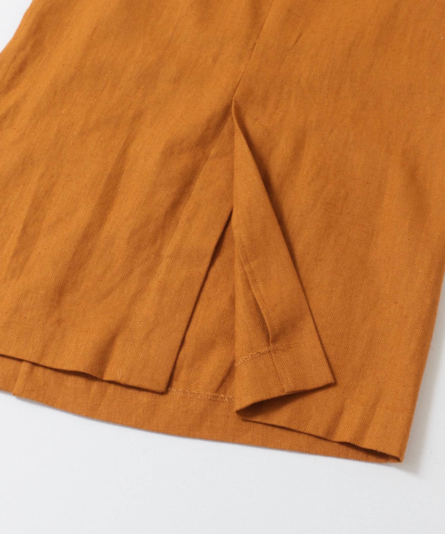 リネンヘリンボーンパイピングスカート ORANGE S