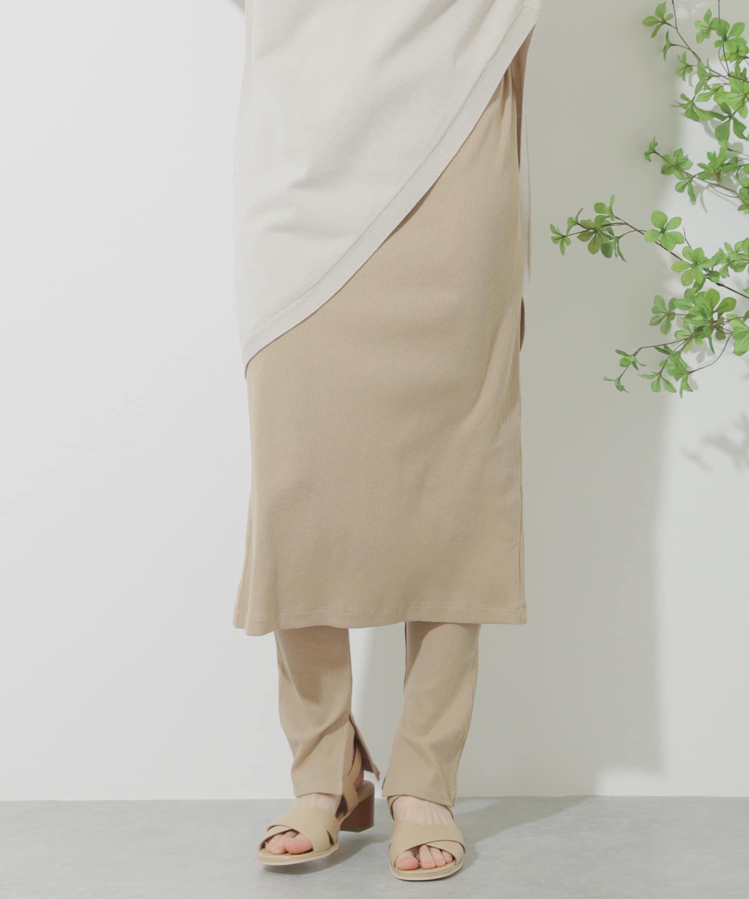カットスカートレギンス BEIGE one